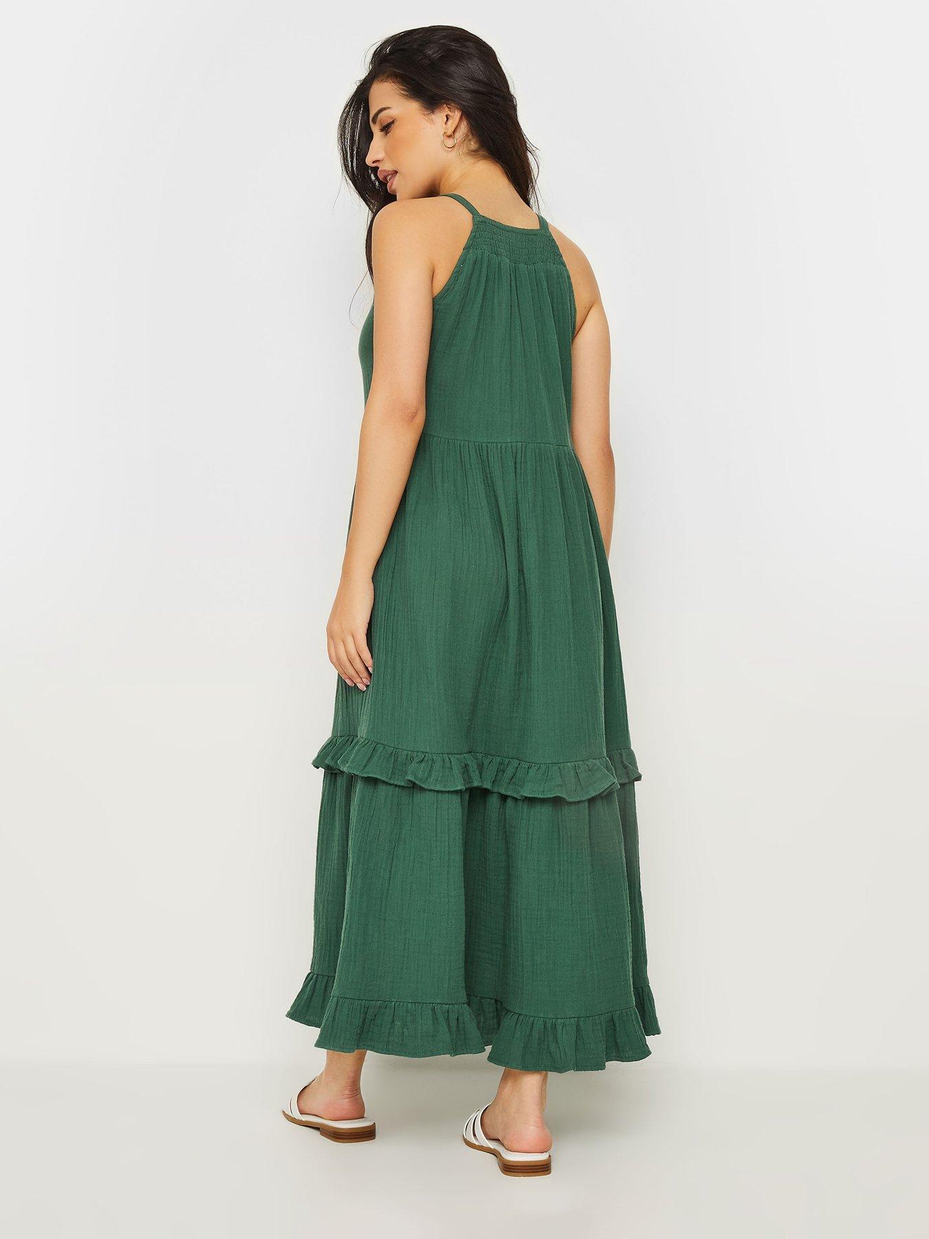 pixiegirl-petite-green-halter-tiered-maxi-dressstillFront