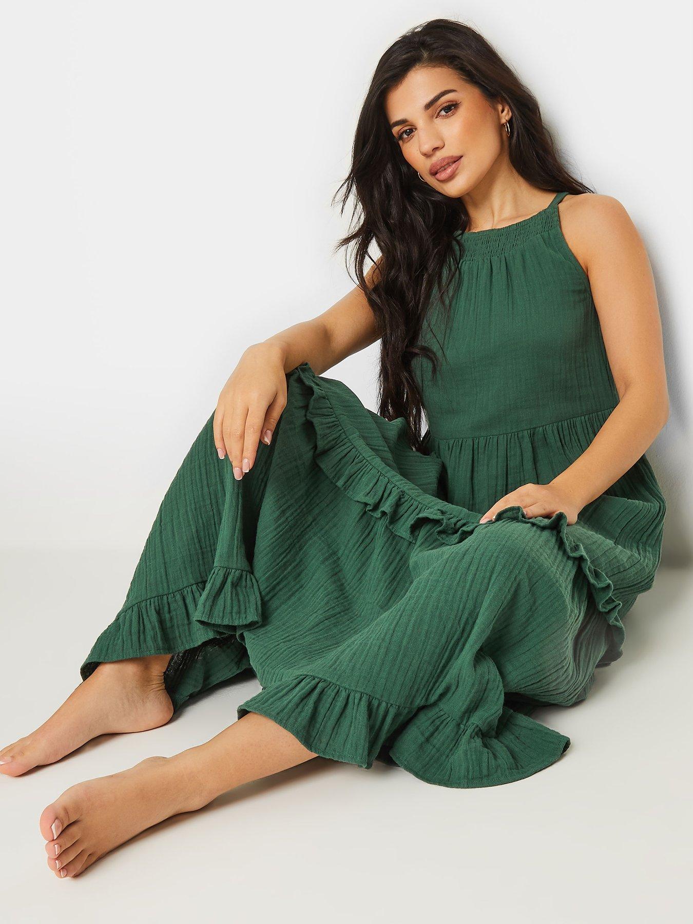 pixiegirl-petite-green-halter-tiered-maxi-dressback