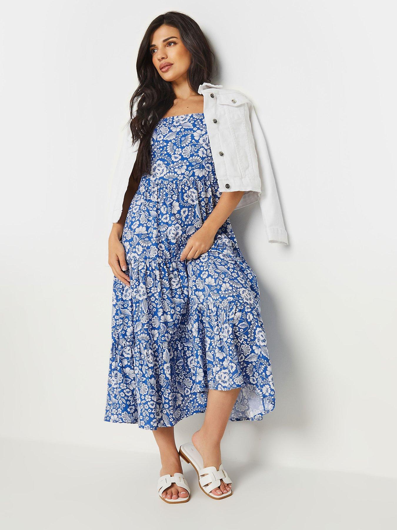 pixiegirl-petite-blu-folk-floral-tiered-midi-dressback