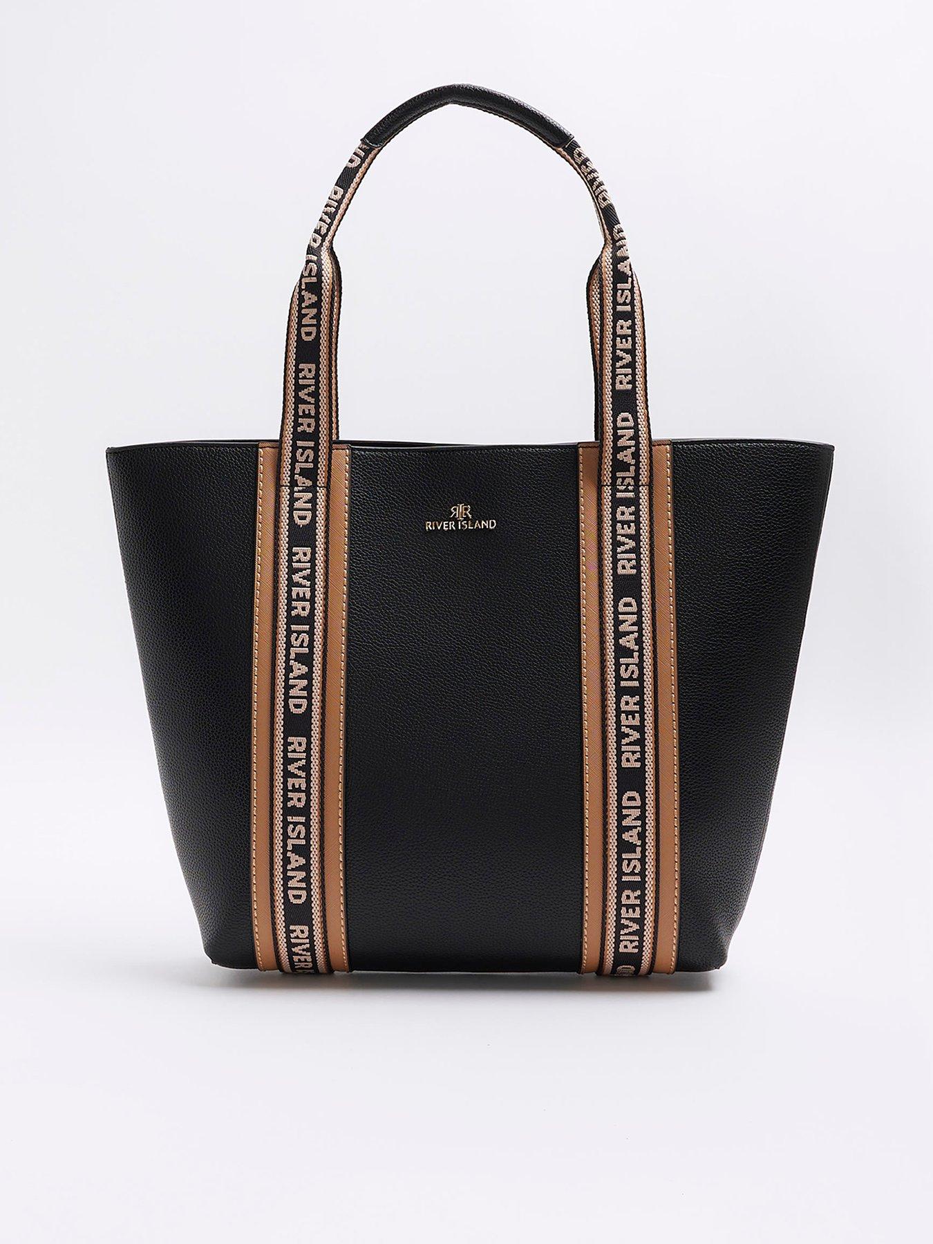 river-island-webbing-pu-shopper-blackfront