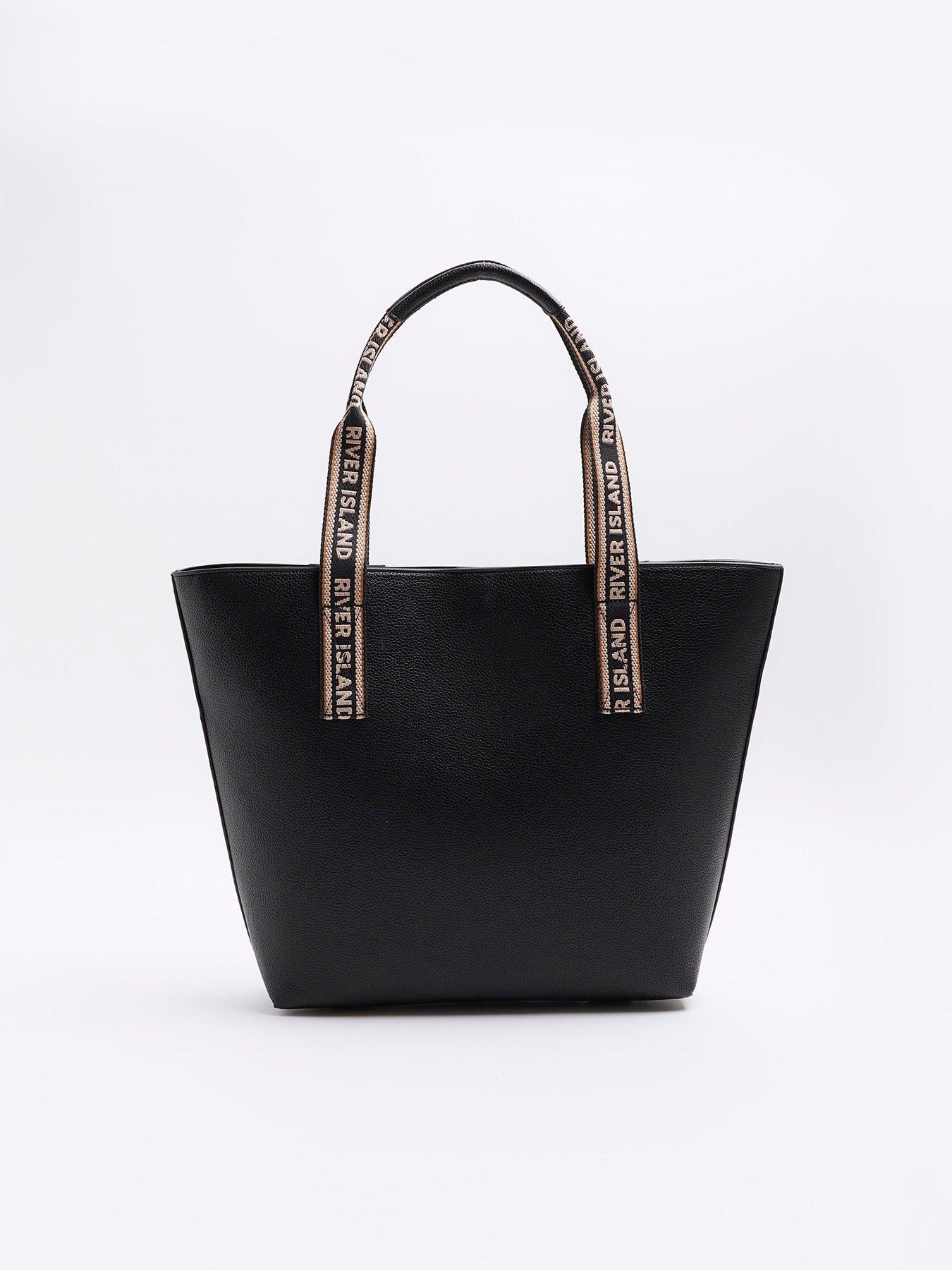 river-island-webbing-pu-shopper-blackstillFront