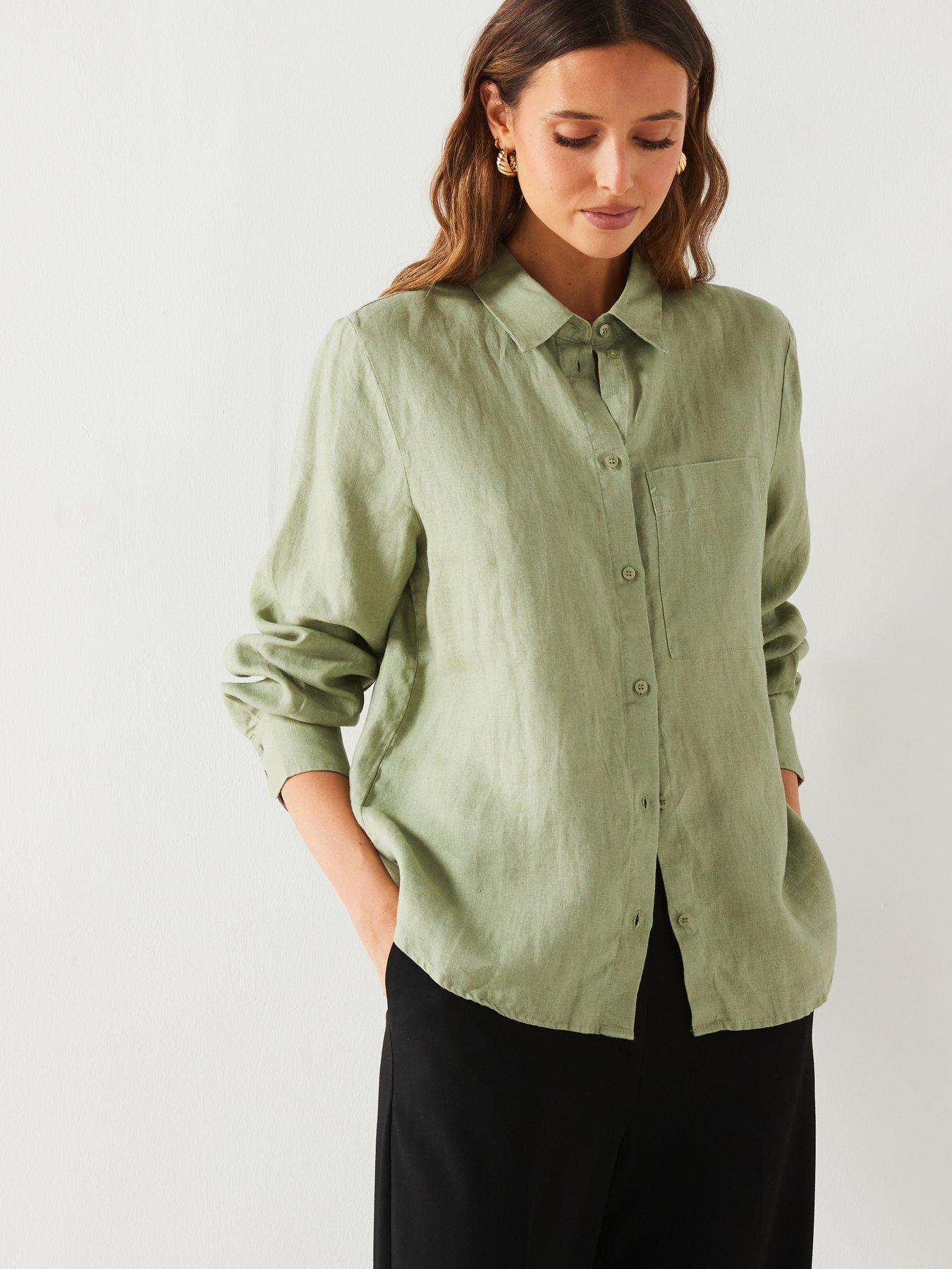 mango-green-long-sleeve-shirt