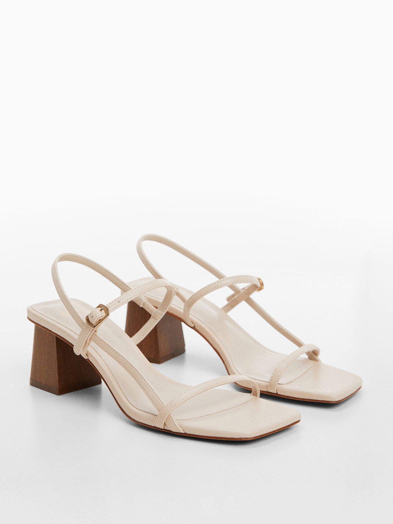 mango-cream-buckle-square-toe-block-heelstillFront