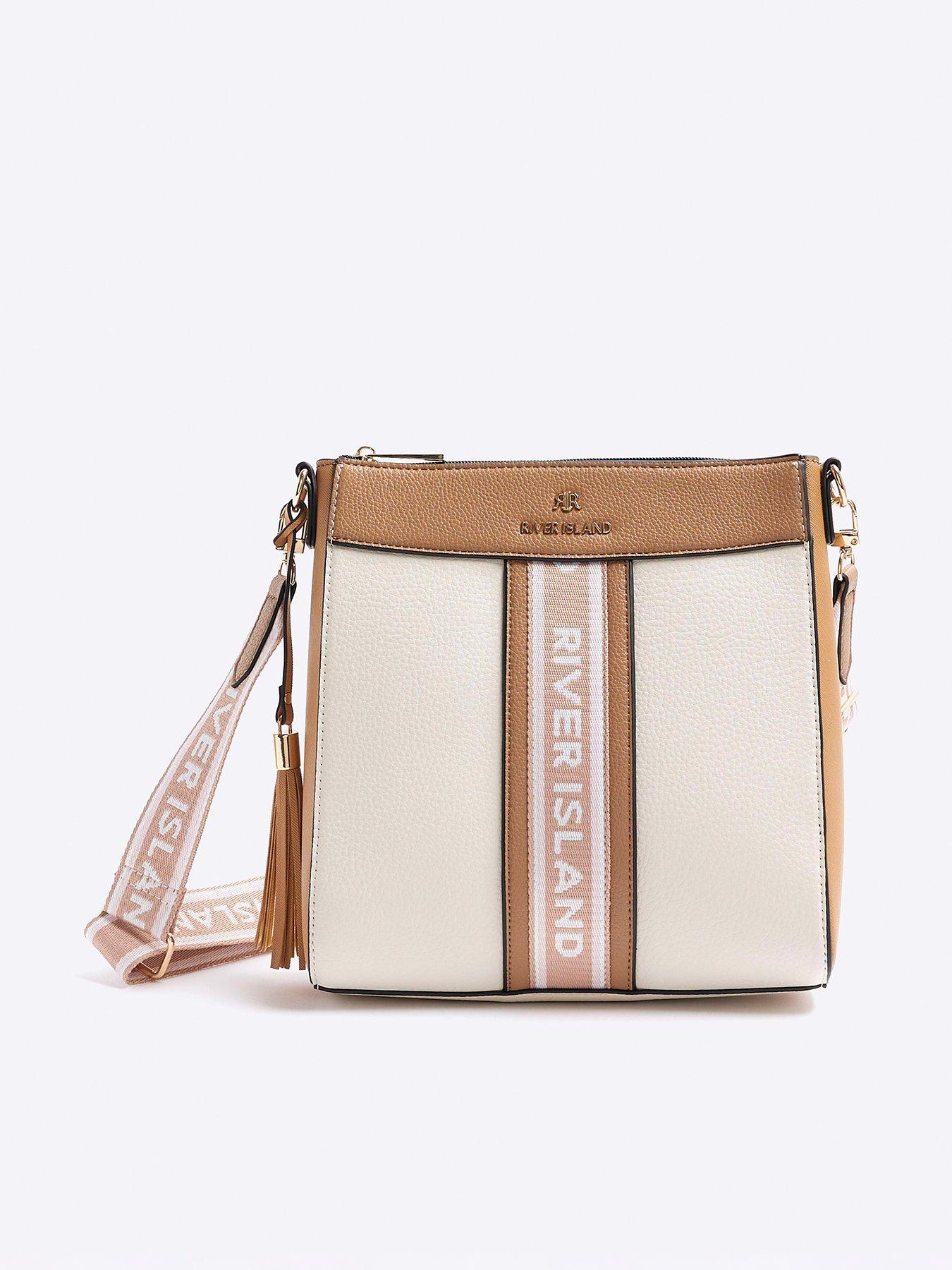 River Island Webbing Front Messenger Bag Cream Very Ireland