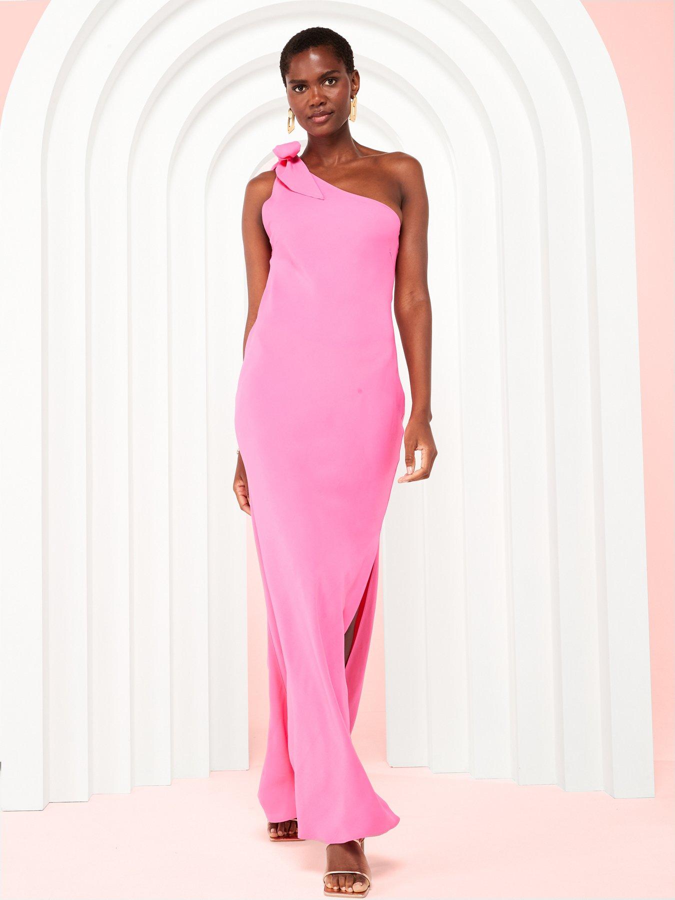 Mango One Shoulder Maxi Dress - Pink | Very Ireland