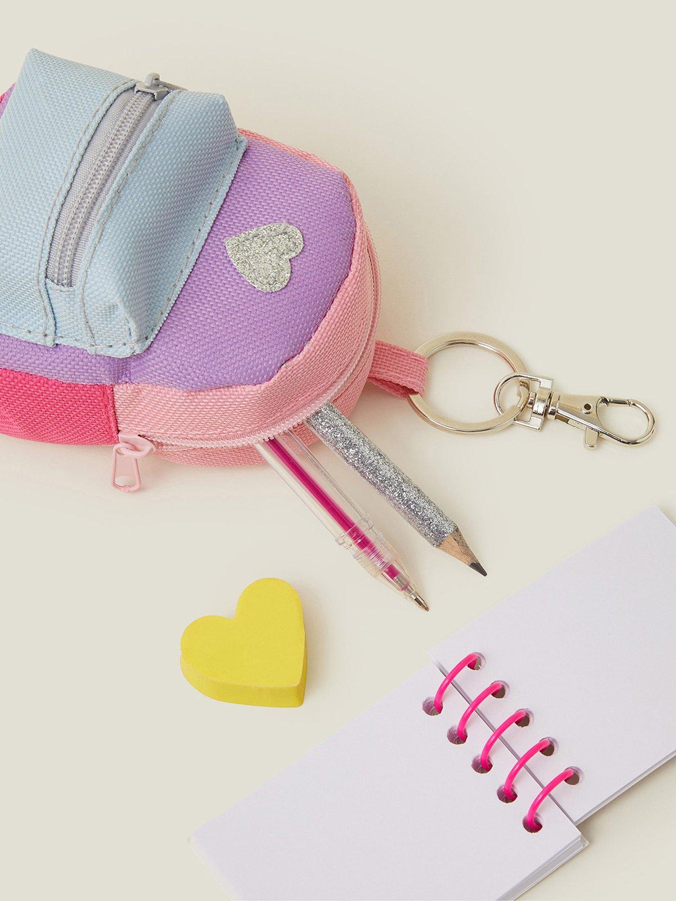 Image 2 of 2 of Accessorize Girls Mini Stationery Backpack Keyring - Multi