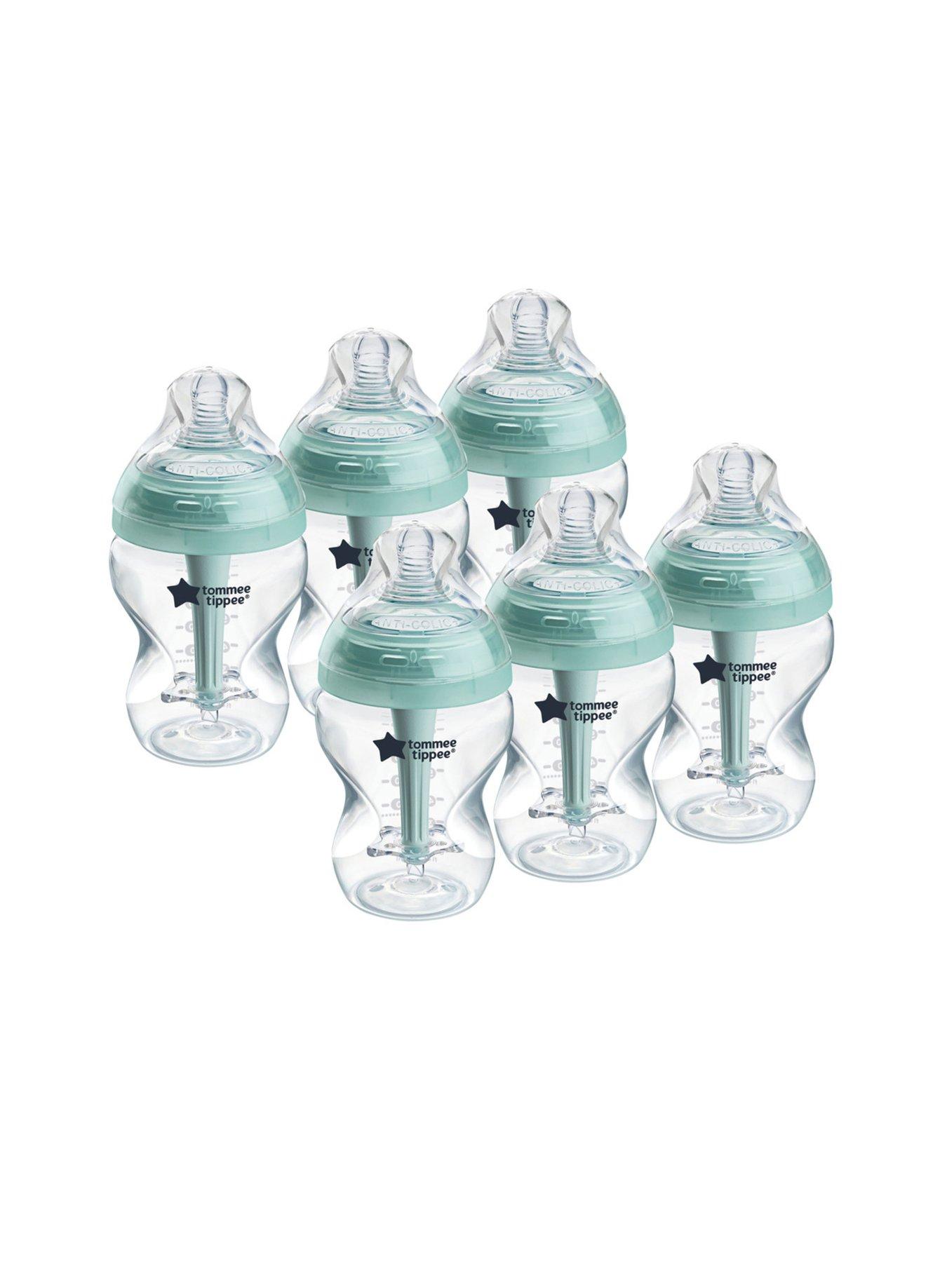 Tommee Tippee Advanced Anti- Colic 6 x 260ml Bottles - Clear/Blue