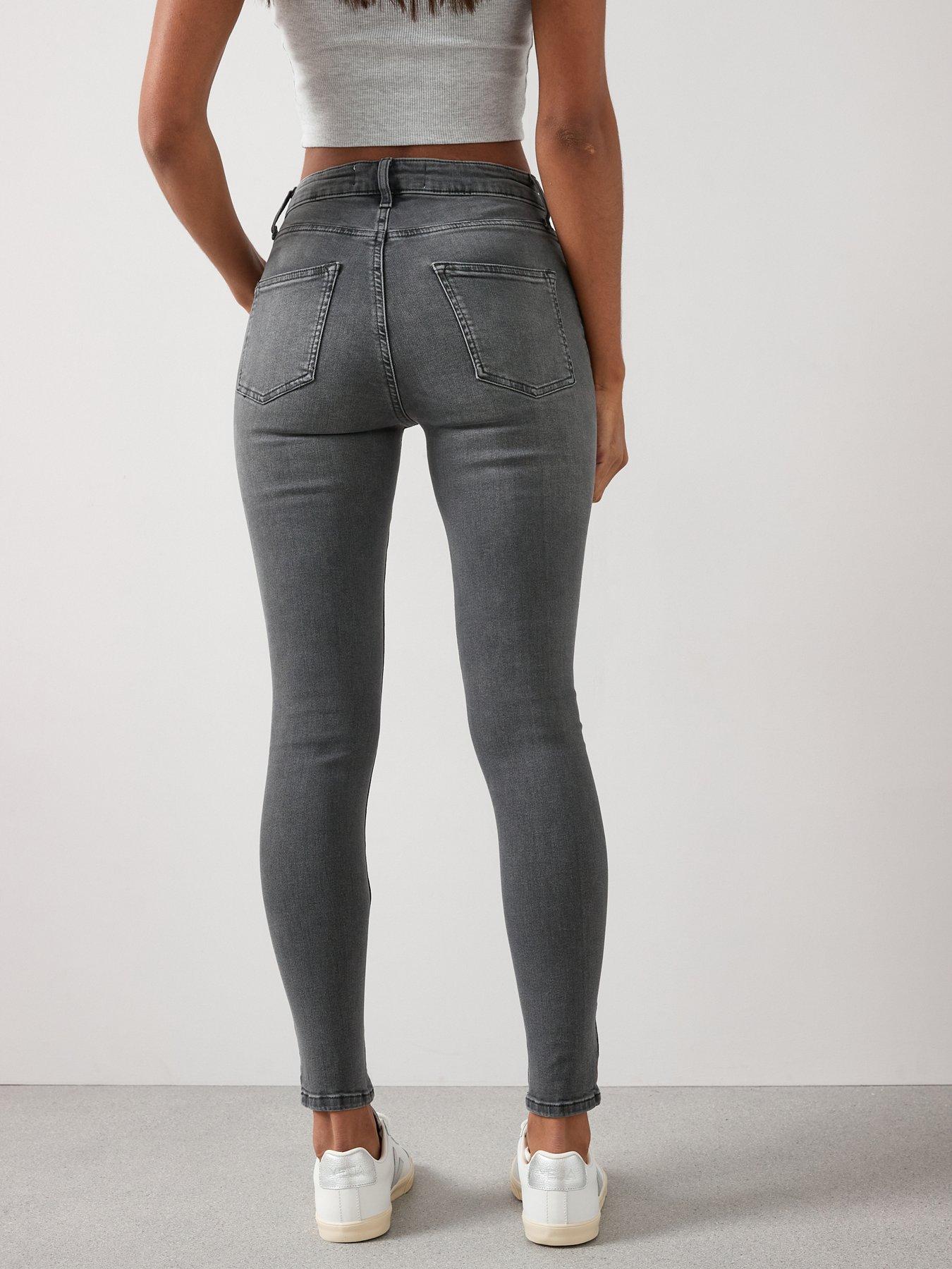 Image 2 of 7 of The Very Collection Florence High Rise Skinny Jeans - Charcoal