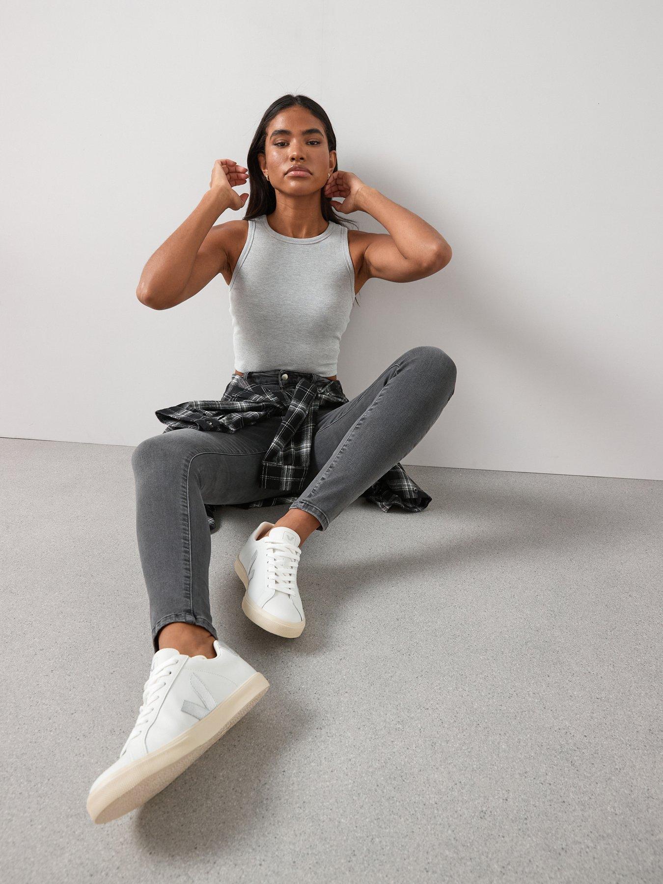 Image 4 of 7 of The Very Collection Florence High Rise Skinny Jeans - Charcoal