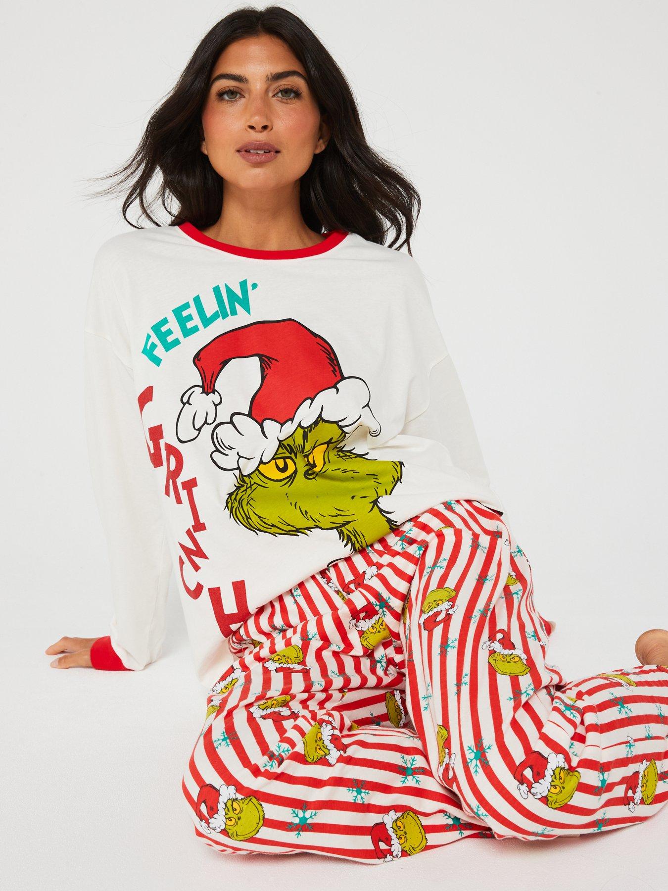 v-by-very-womens-the-grinch-family-christmas-pyjama-off-whitedetail