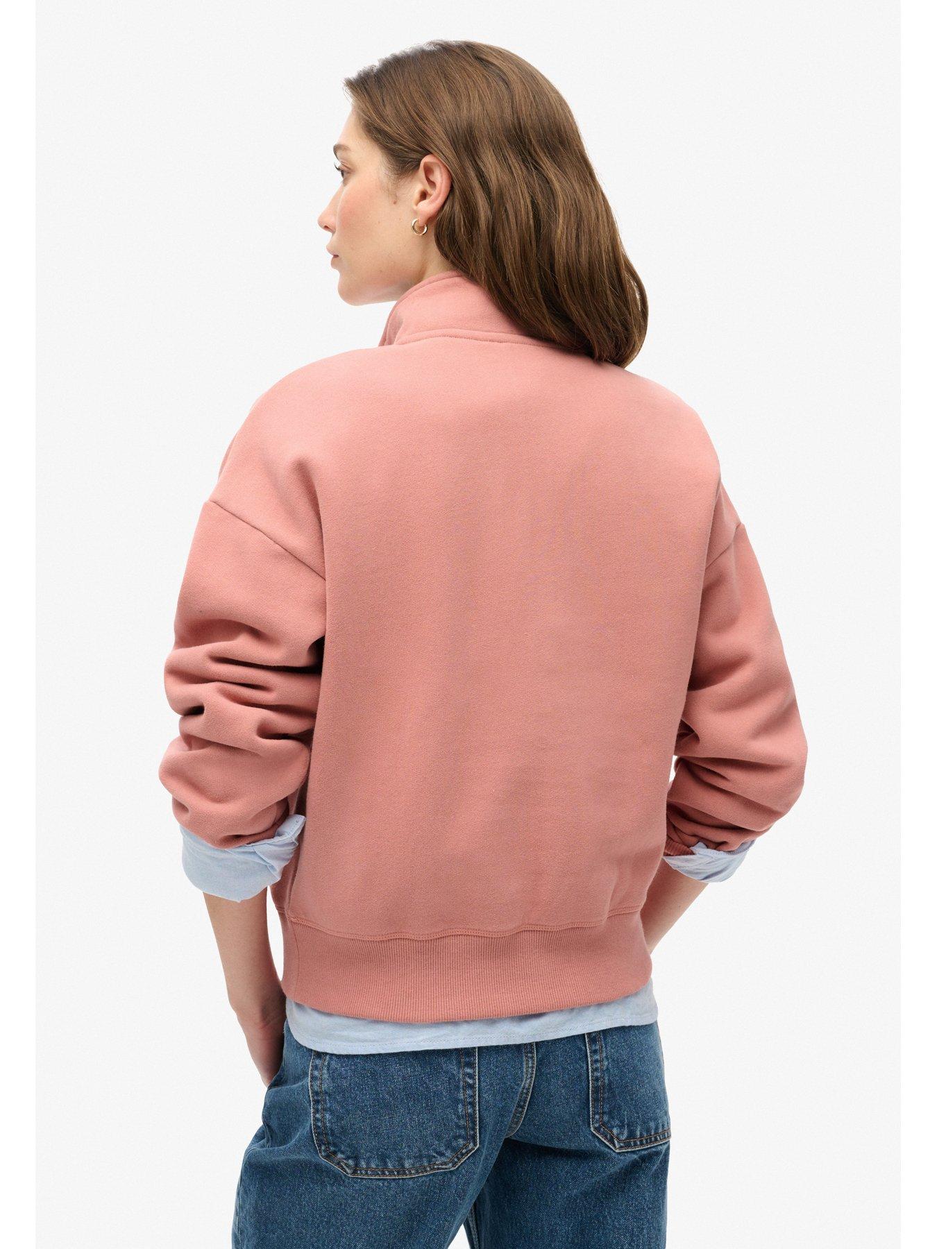 superdry-essential-half-zip-sweatshirt-pinkstillFront