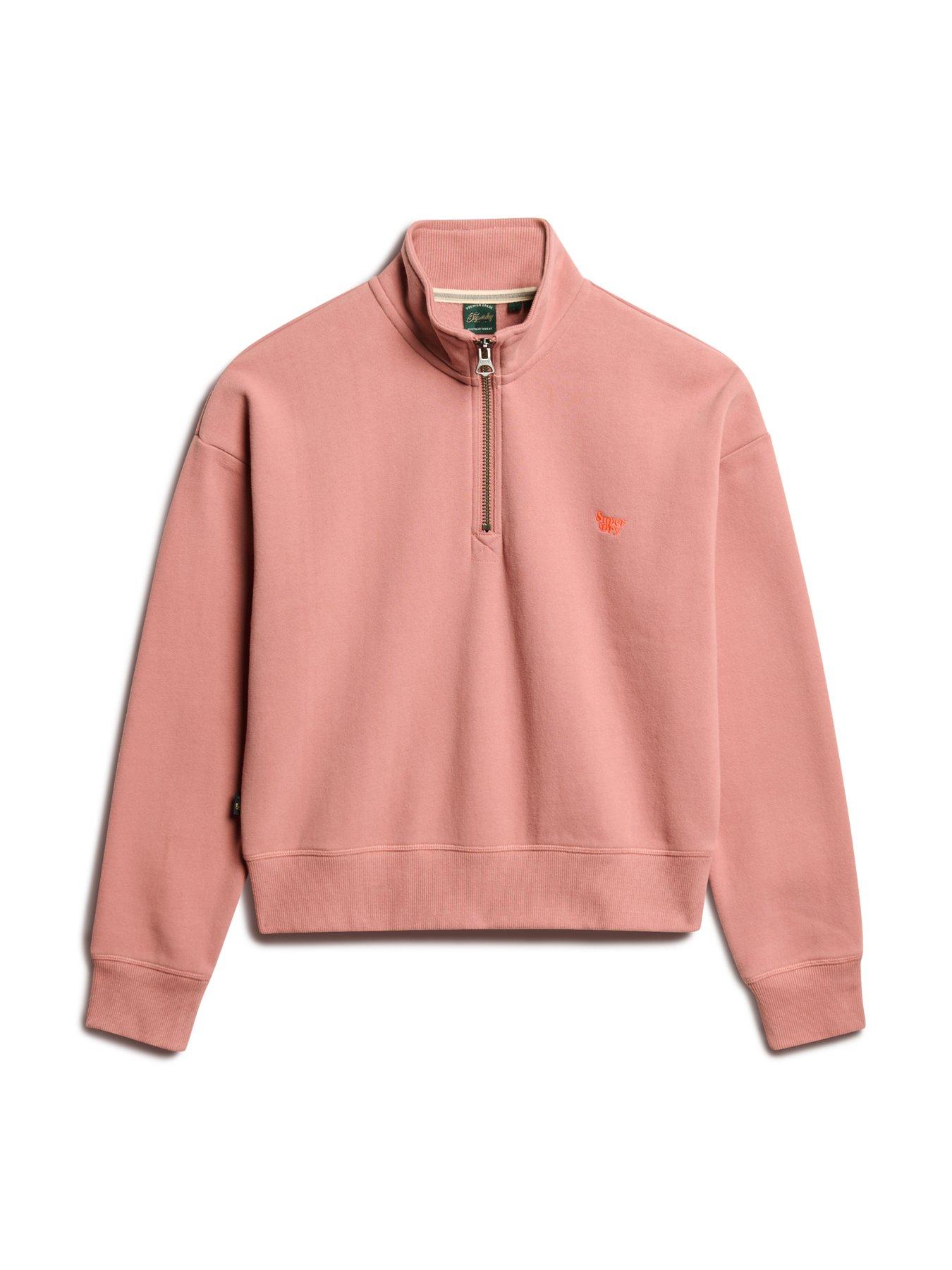 superdry-essential-half-zip-sweatshirt-pinkdetail