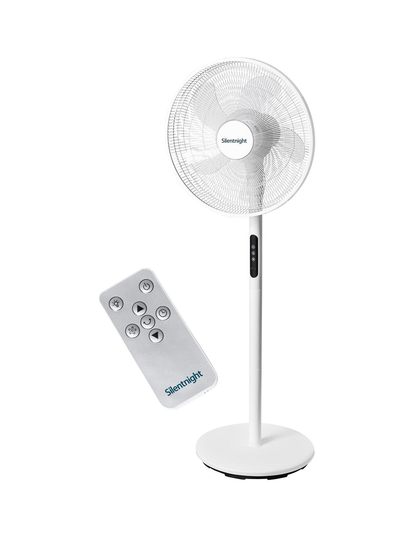 Image of Silentnight Silentnight Home Electrics Airmax 1800 Oscillating Stand Fan - White LED Display
