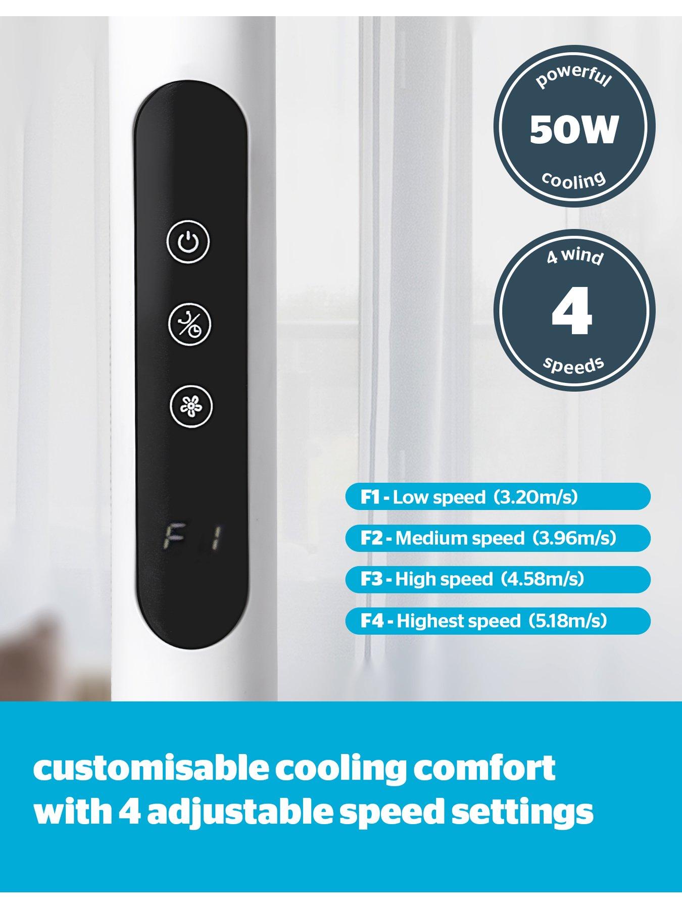 Image 3 of 8 of Silentnight Silentnight Home Electrics Airmax 1800 Oscillating Pedestal&nbsp;Fan - White LED Display