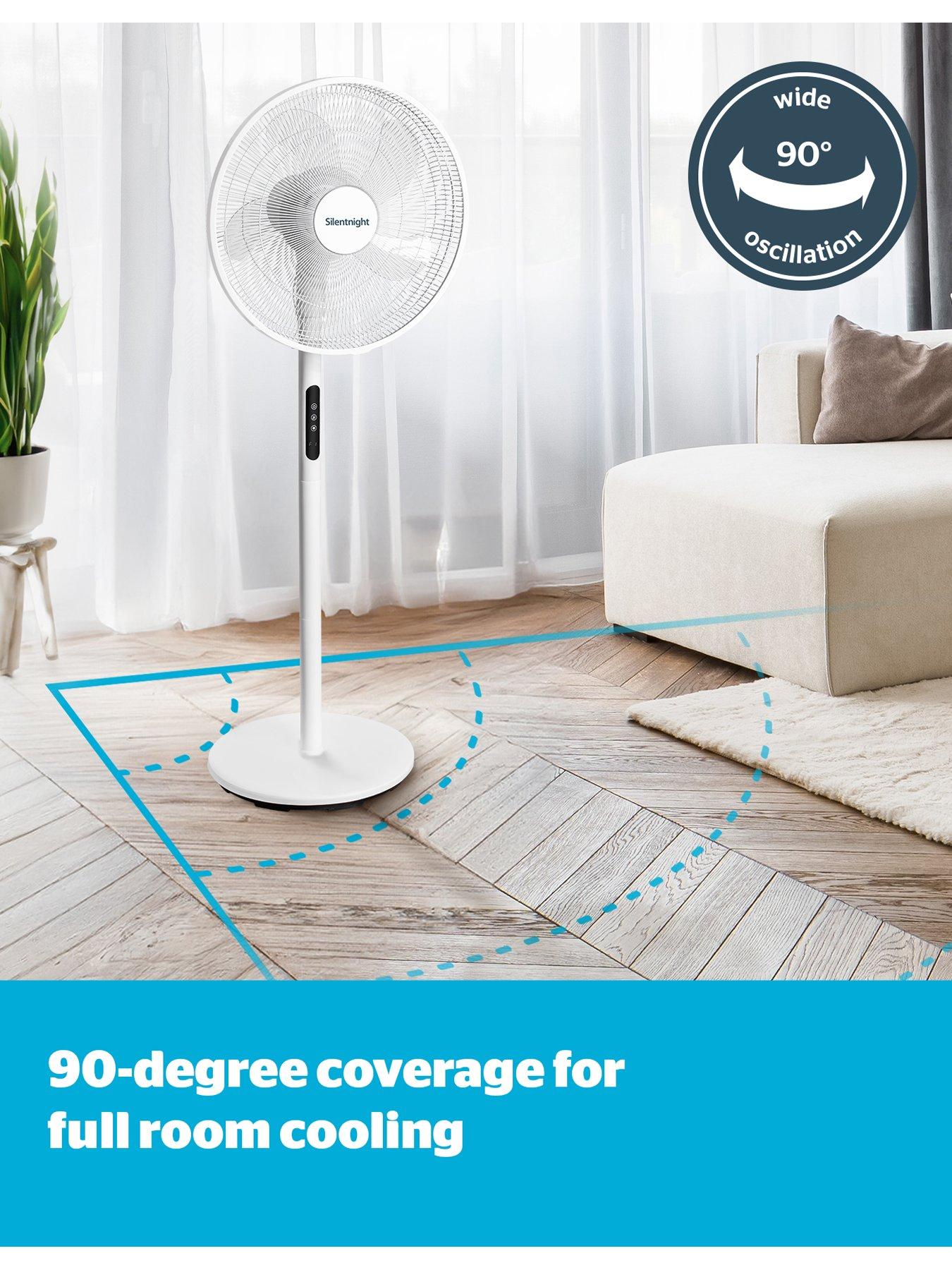 Image 4 of 8 of Silentnight Silentnight Home Electrics Airmax 1800 Oscillating Pedestal&nbsp;Fan - White LED Display