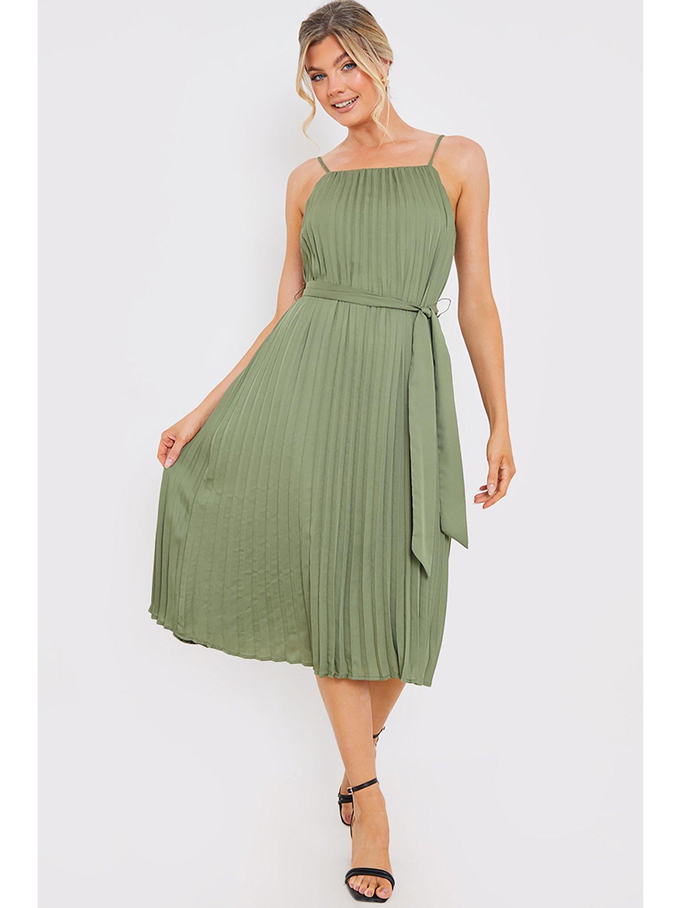 in-the-style-jac-jossa-green-pleated-belted-midi-dressback