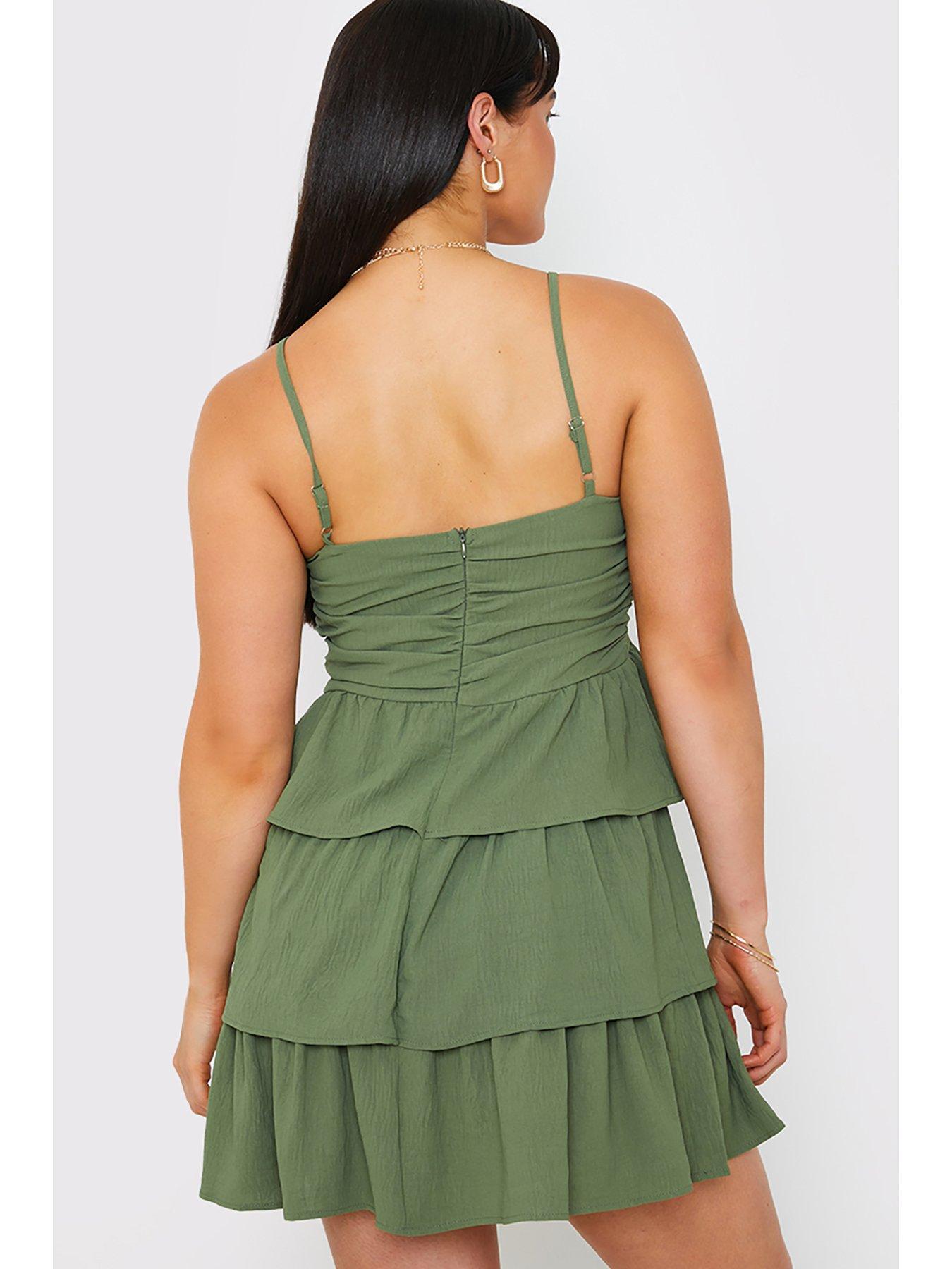 in-the-style-jac-jossa-green-ruched-bust-tiered-mini-dressstillFront