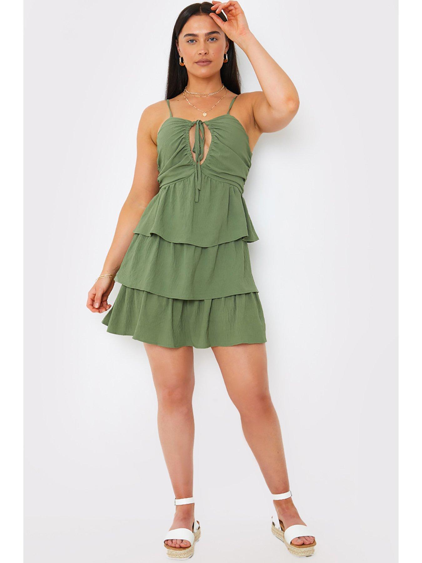 in-the-style-jac-jossa-green-ruched-bust-tiered-mini-dressback