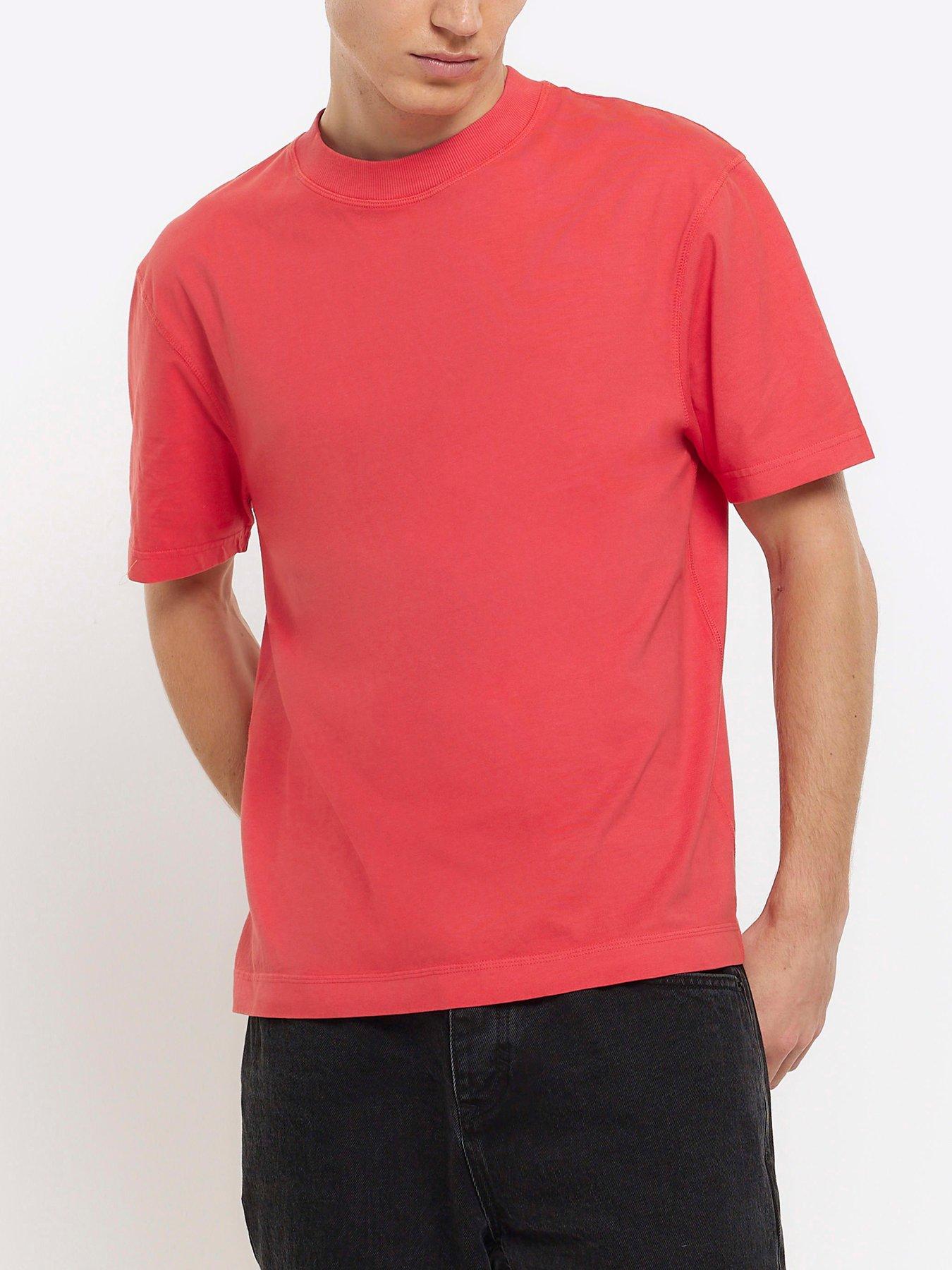 river-island-short-sleeve-ri-studio-regular-fit-washed-t-shirt-dark-red