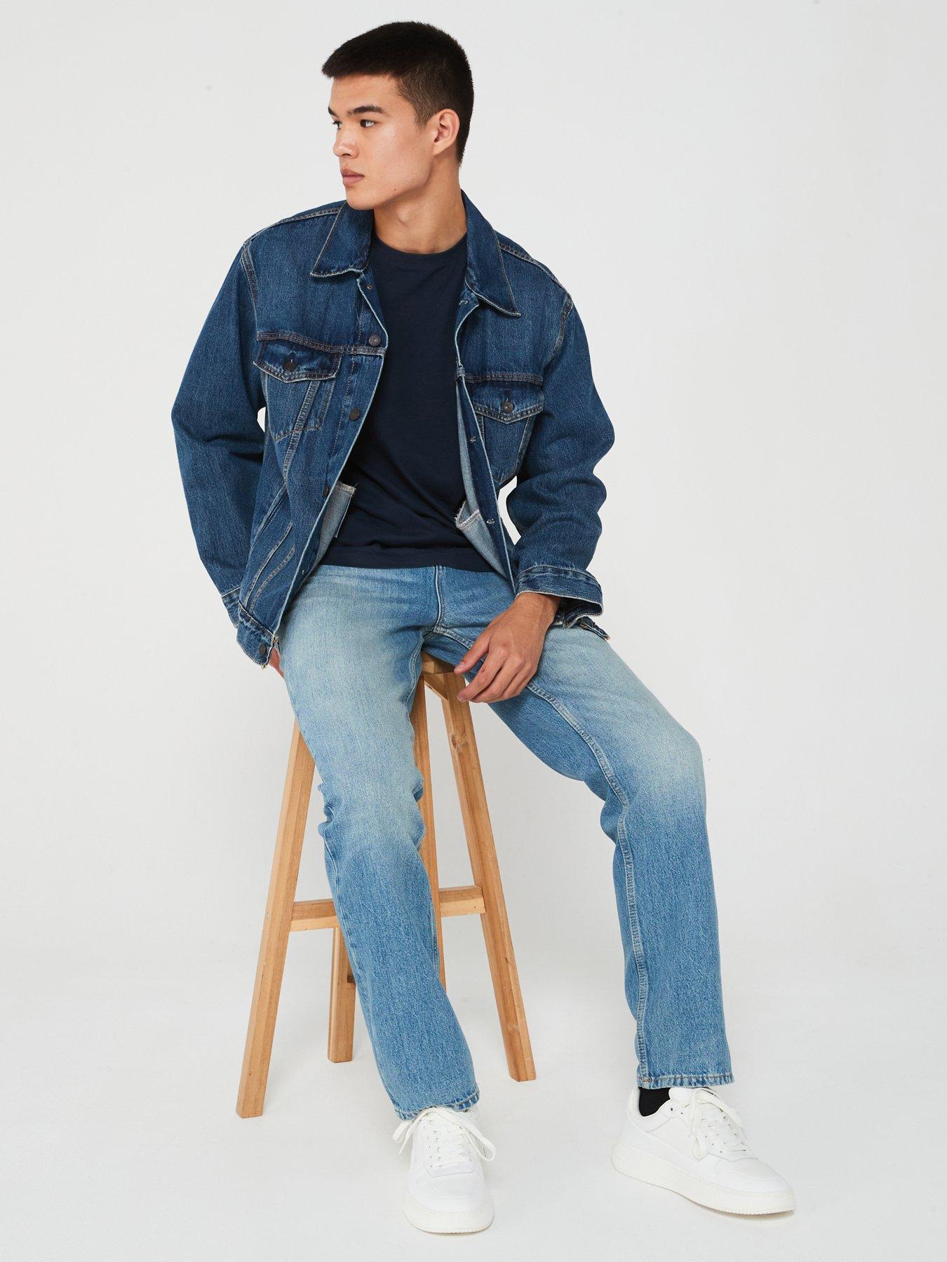 undefined River Island Straight Connery Jean - Light Blue