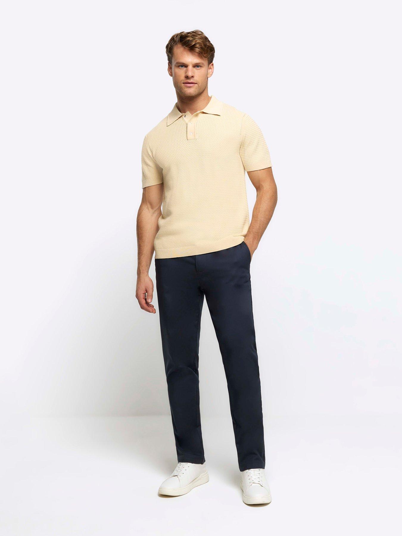 river-island-short-sleeve-textured-knitted-polo-shirt-yellowback