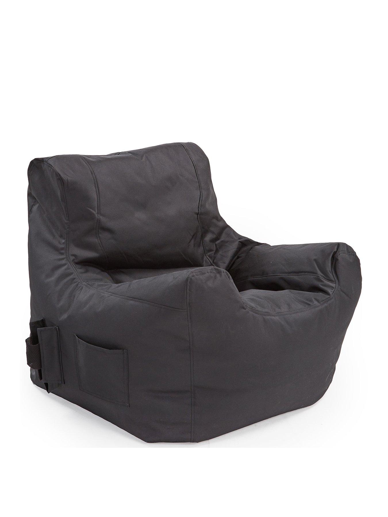 kaikoo-teenage-beanbag-chair-ndash-blackstillFront