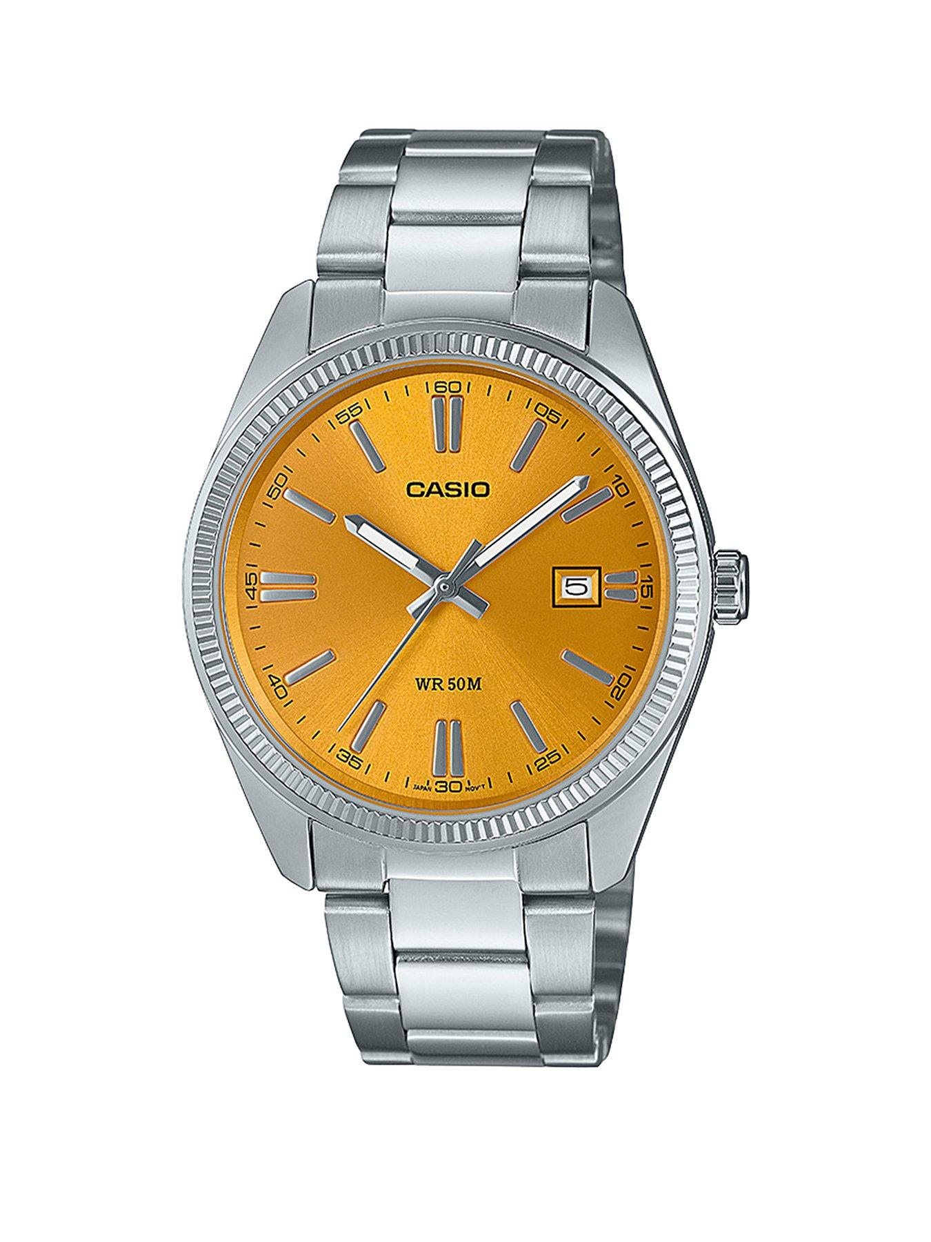 undefined Casio MTP-1302PD-9AVEF Stainless Steel Yellow Dial Bracelet Watch