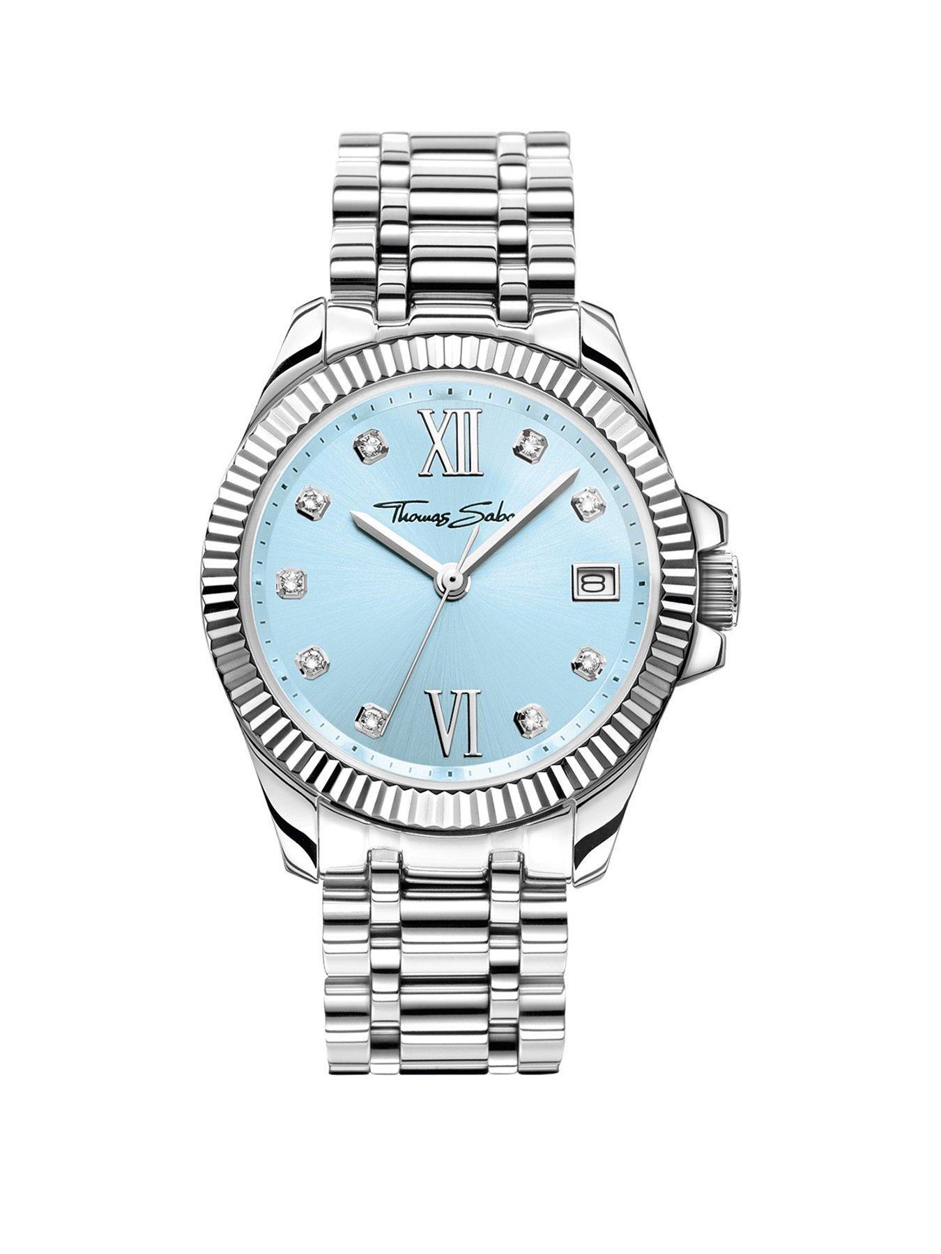 Blue dial women's watch clearance