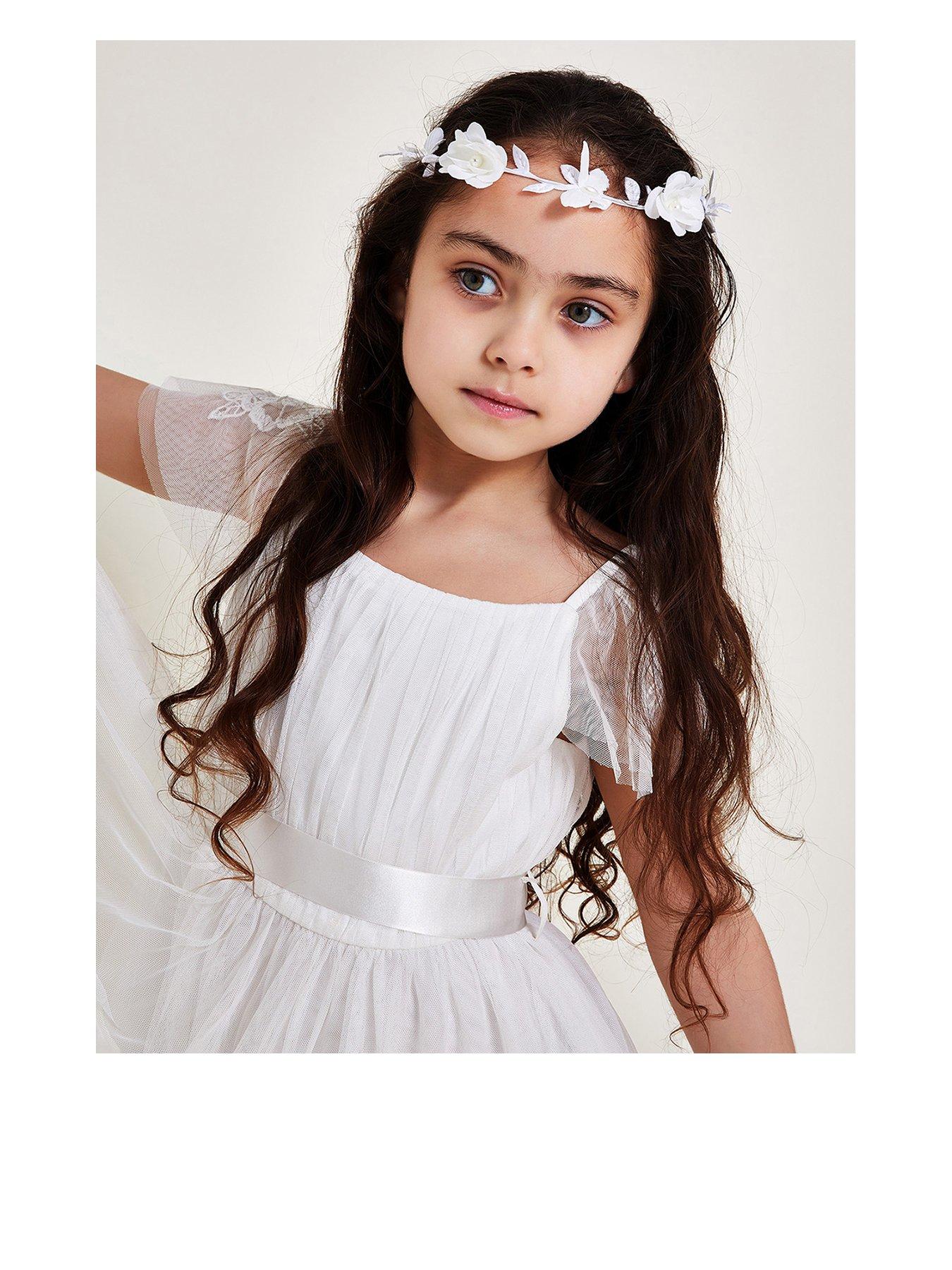 Image 1 of 2 of Monsoon Girls Flower Girl Garland - Ivory