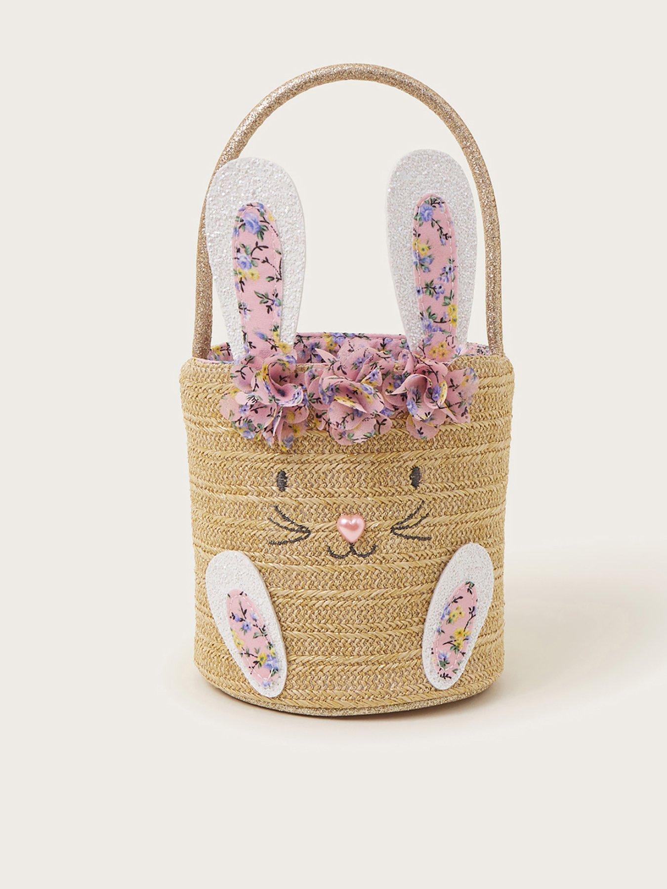 Image 1 of 3 of Monsoon Girls Ditsy Bunny Basket - Multi