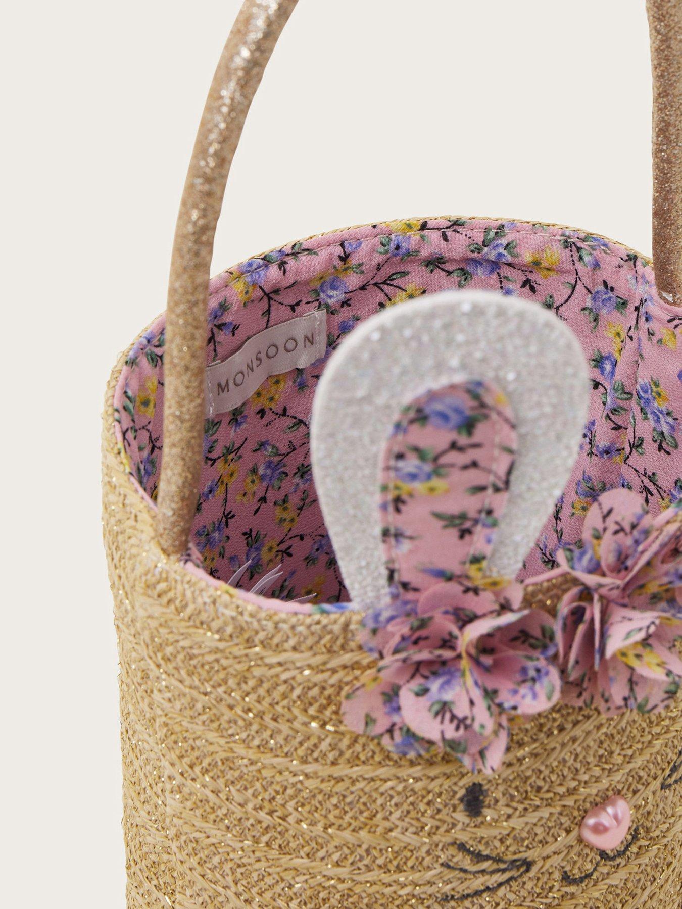 Image 3 of 3 of Monsoon Girls Ditsy Bunny Basket - Multi