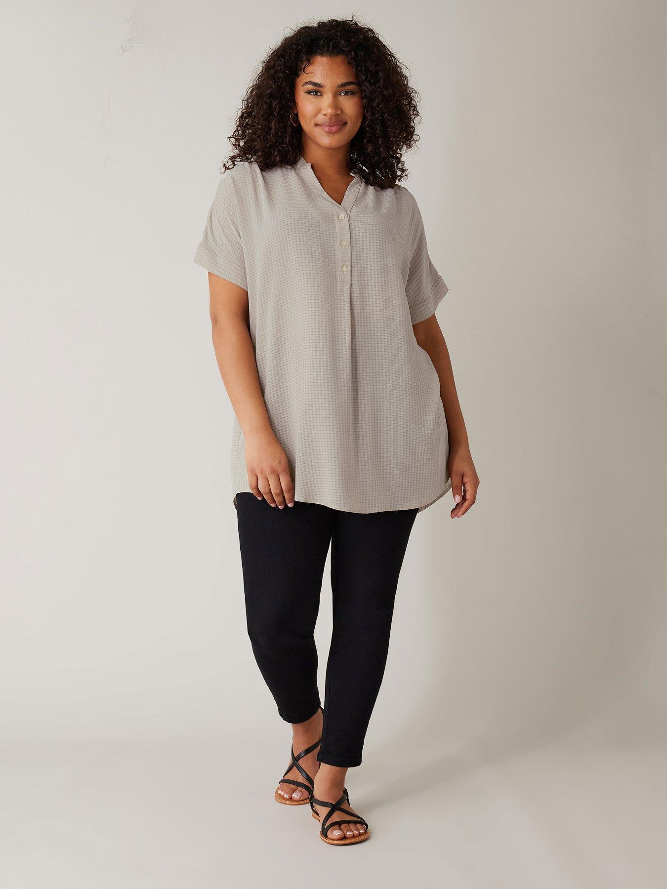 evans-half-placket-short-sleeve-blouse-naturalback