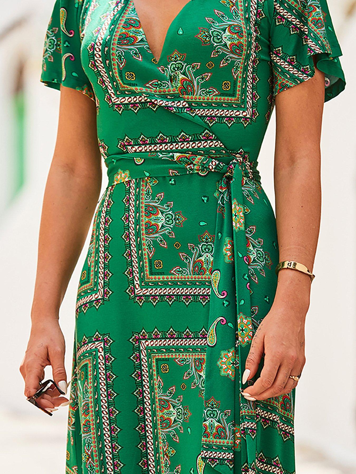 sosandar-ruffle-sleeve-midaxi-wrap-dress-greenoutfit