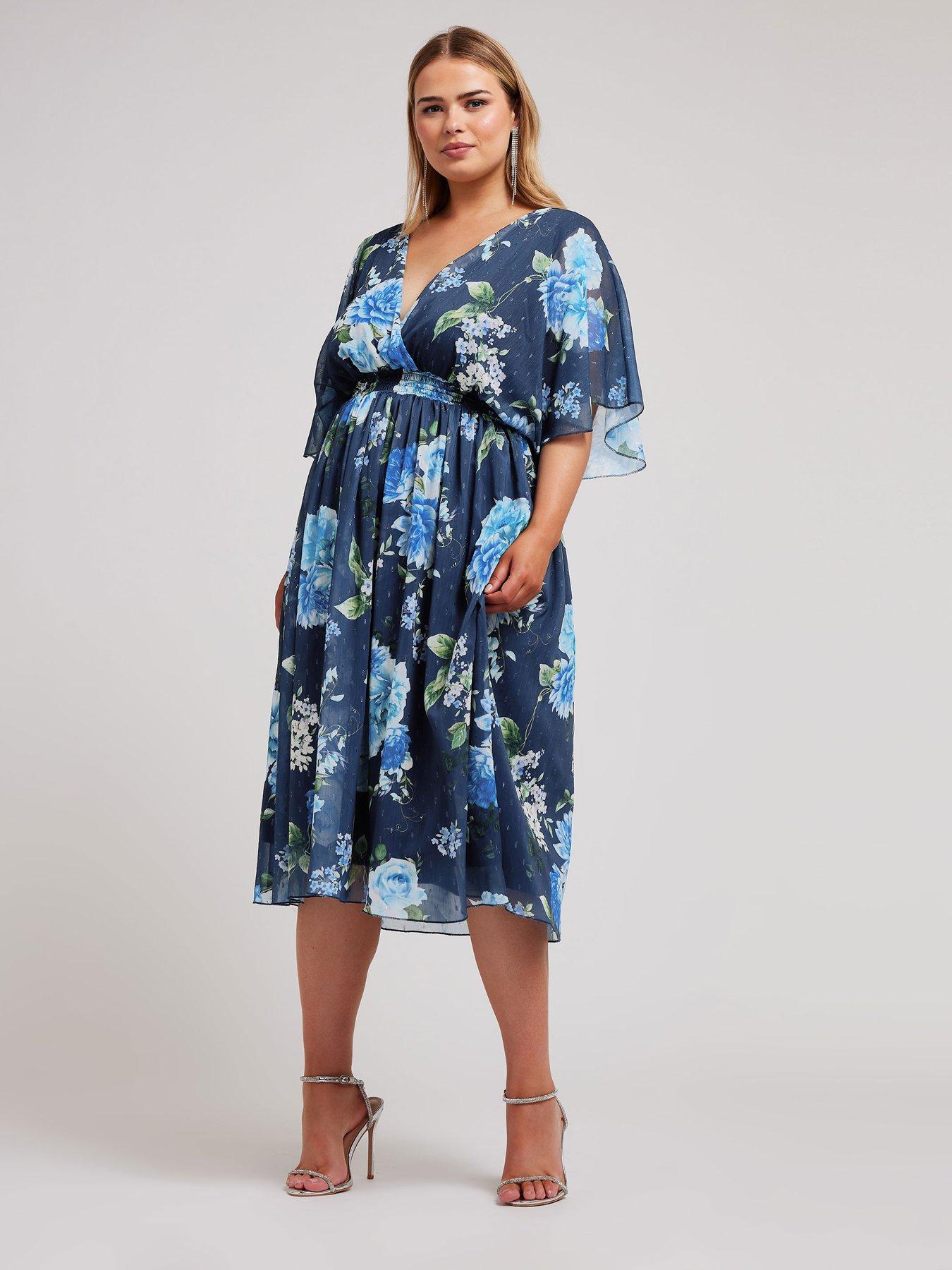 yours-curve-floral-metallic-shirred-waist-wrap-dress-blueback