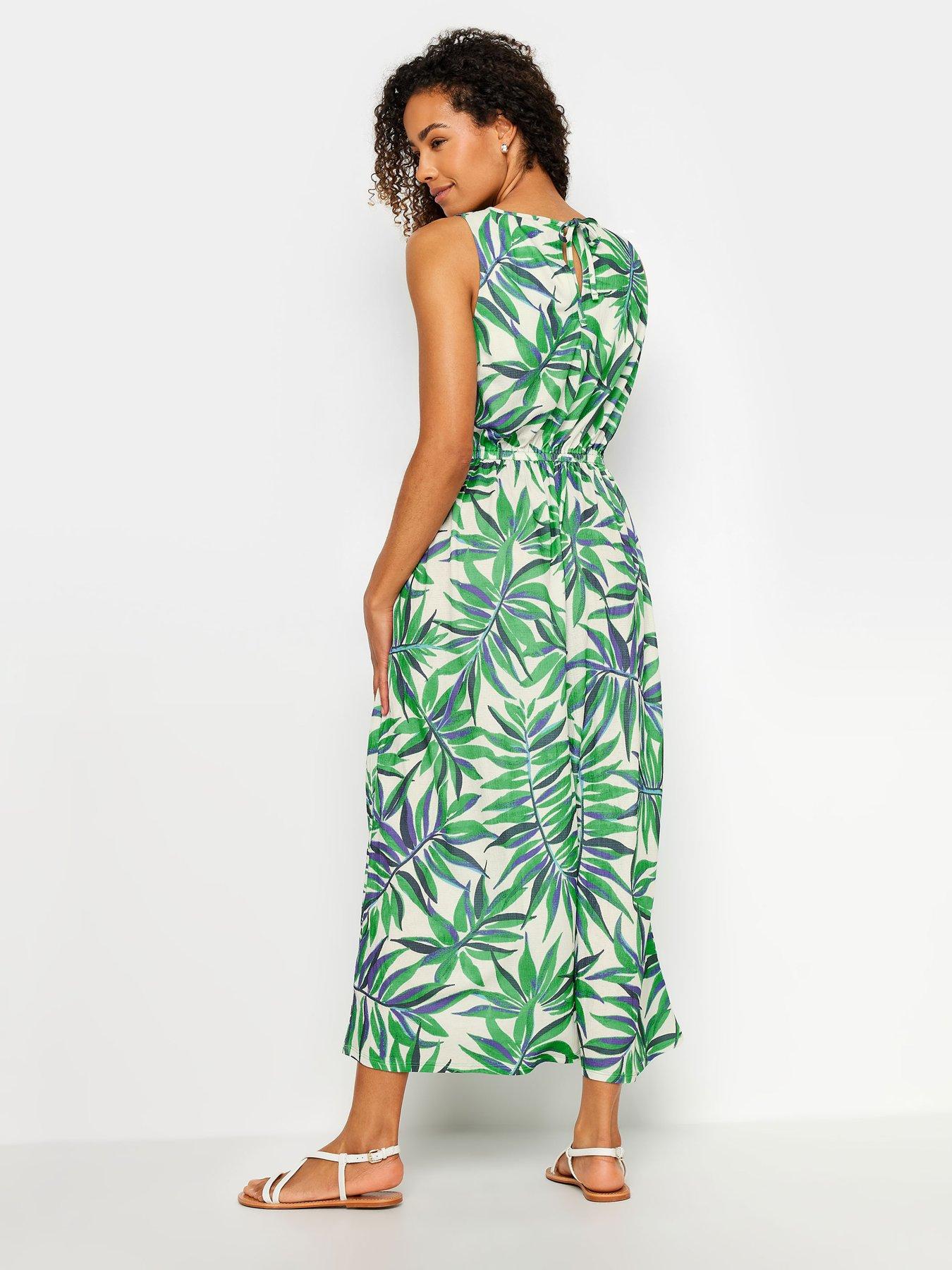 mco-tropical-leaf-halter-neck-maxi-dress-greenstillFront