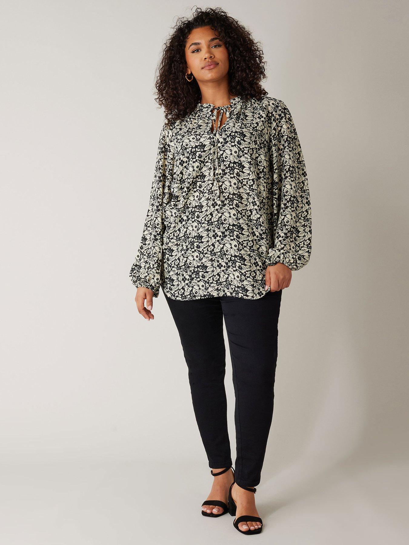 evans-tie-neck-long-sleeve-blouse-blackback