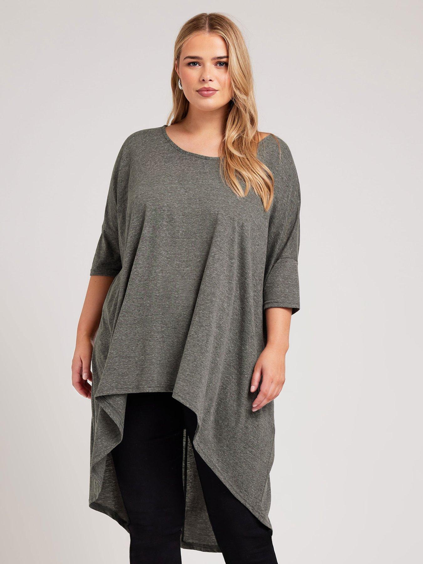 yours-curve-long-back-batwing-tunic-grey