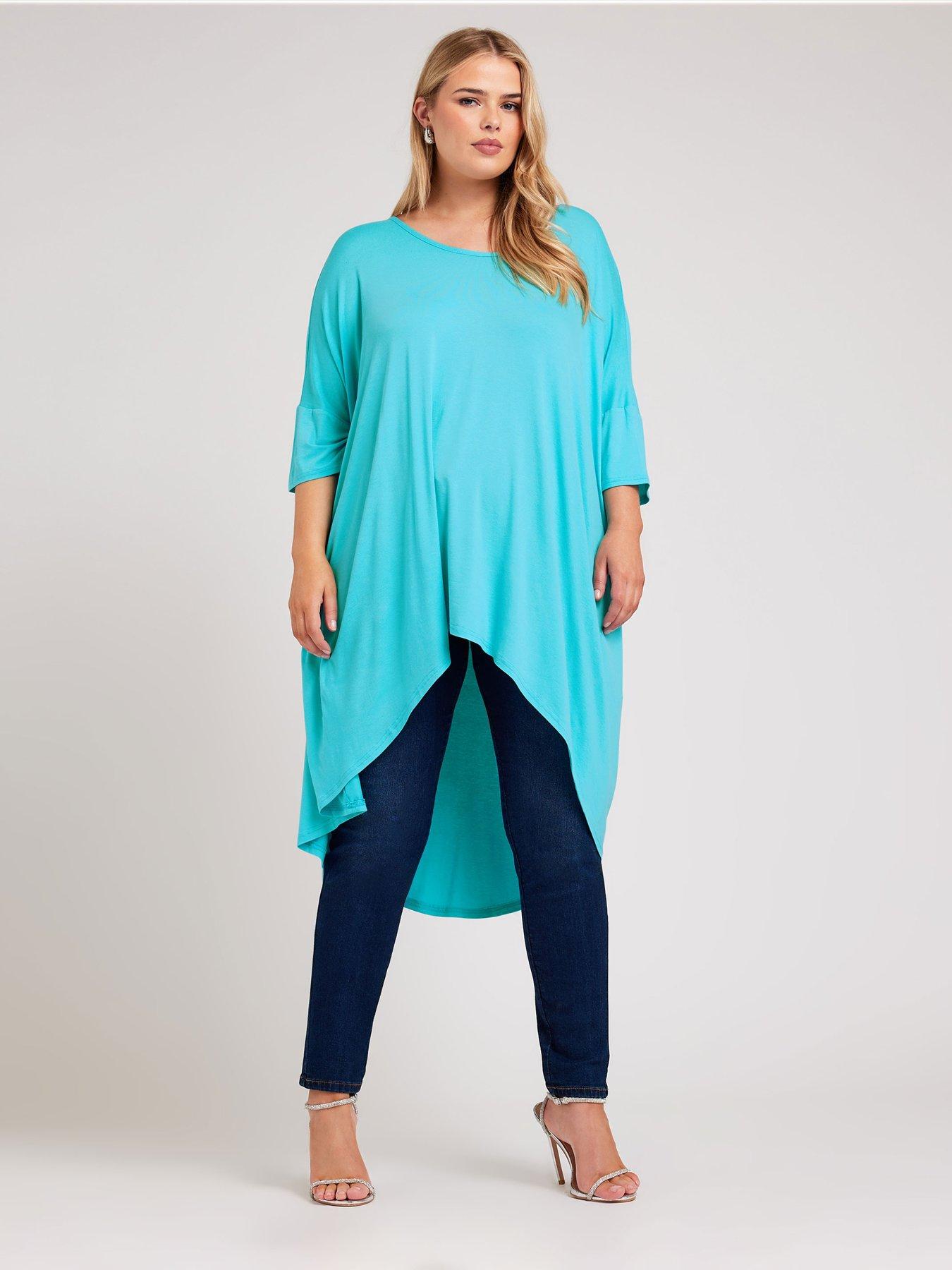 yours-curve-long-back-batwing-tunic-blue