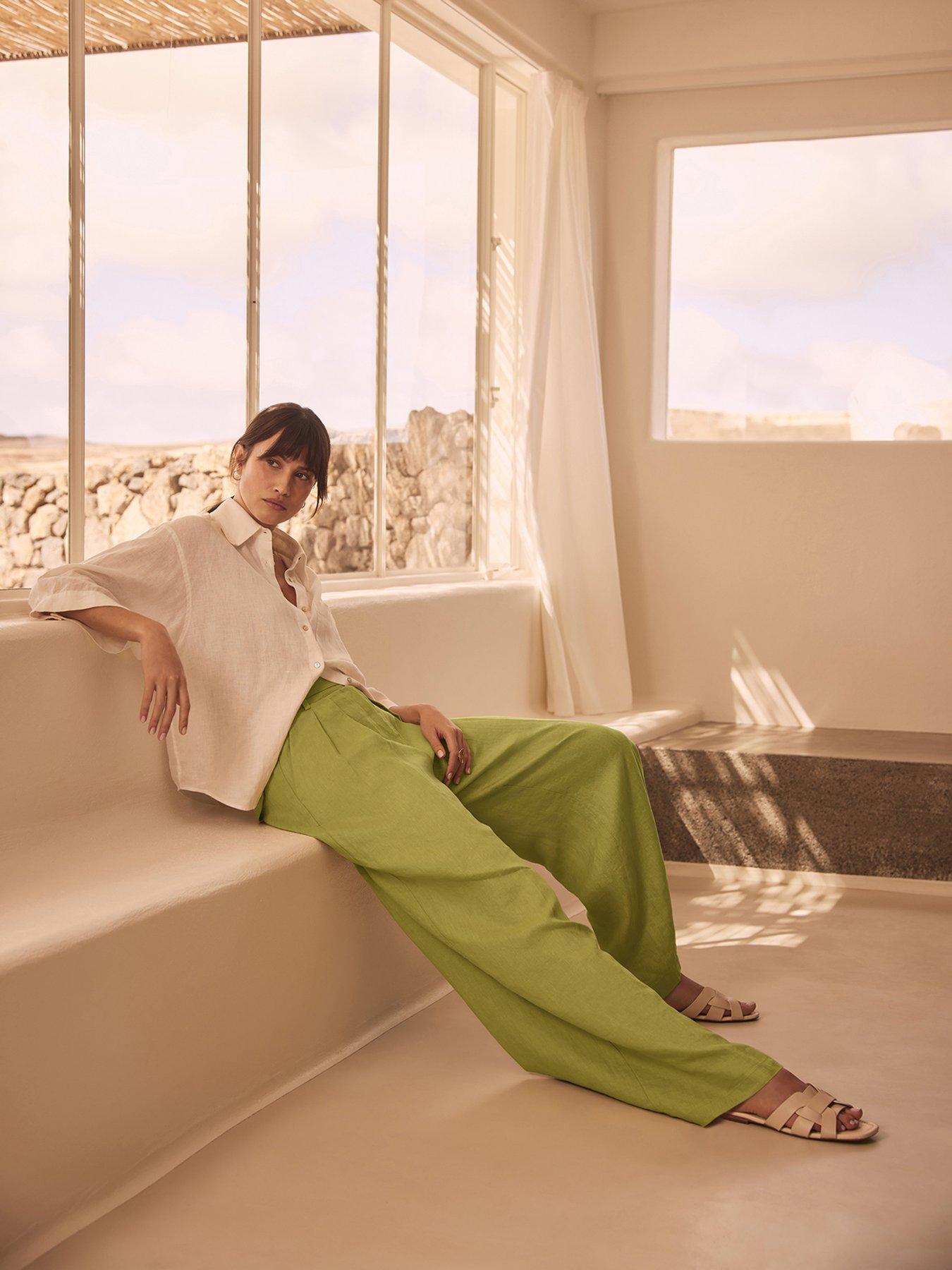 mint-velvet-green-linen-belted-trousers