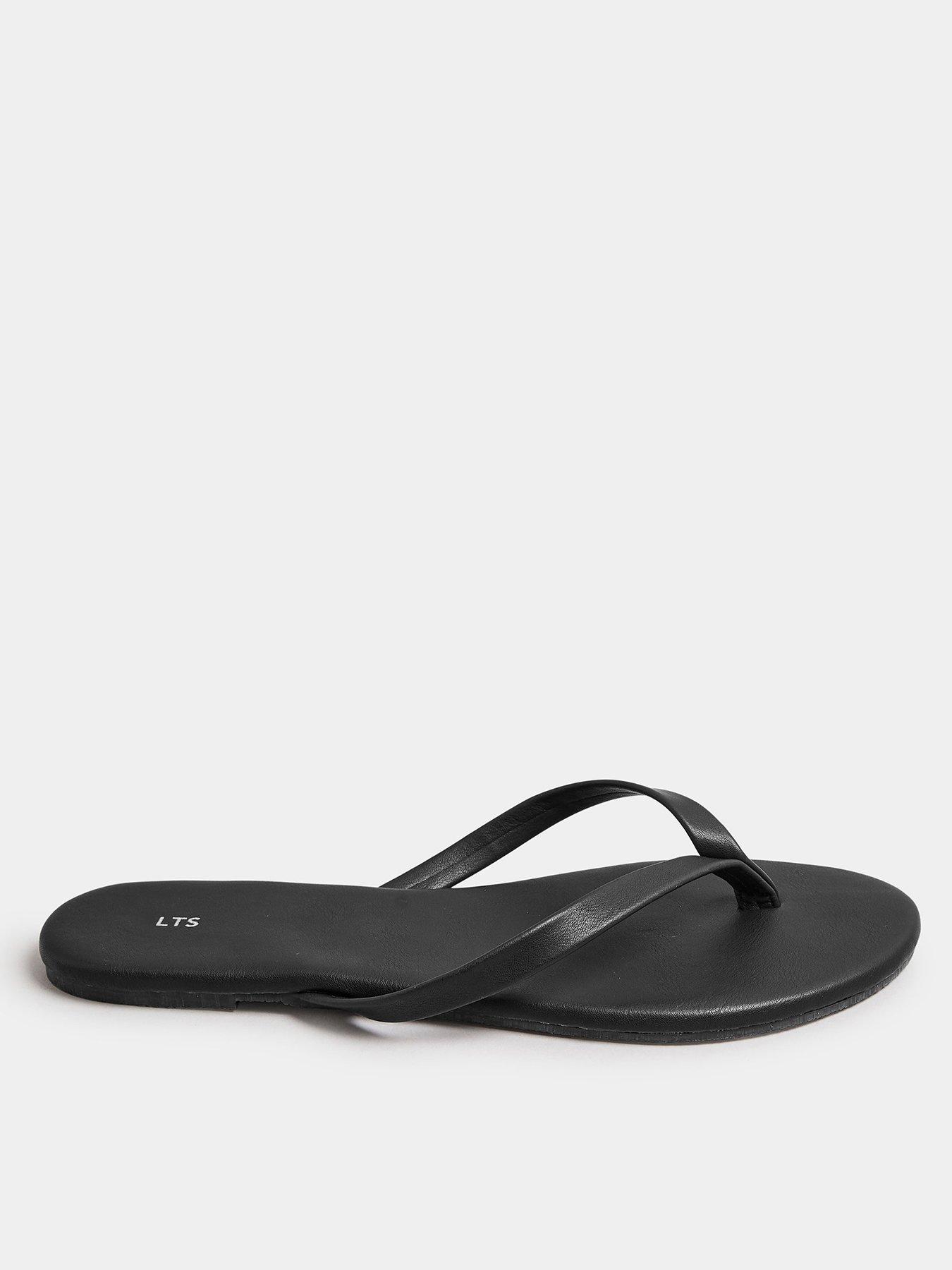 long-tall-sally-toe-thong-simple-flat-sandal-black