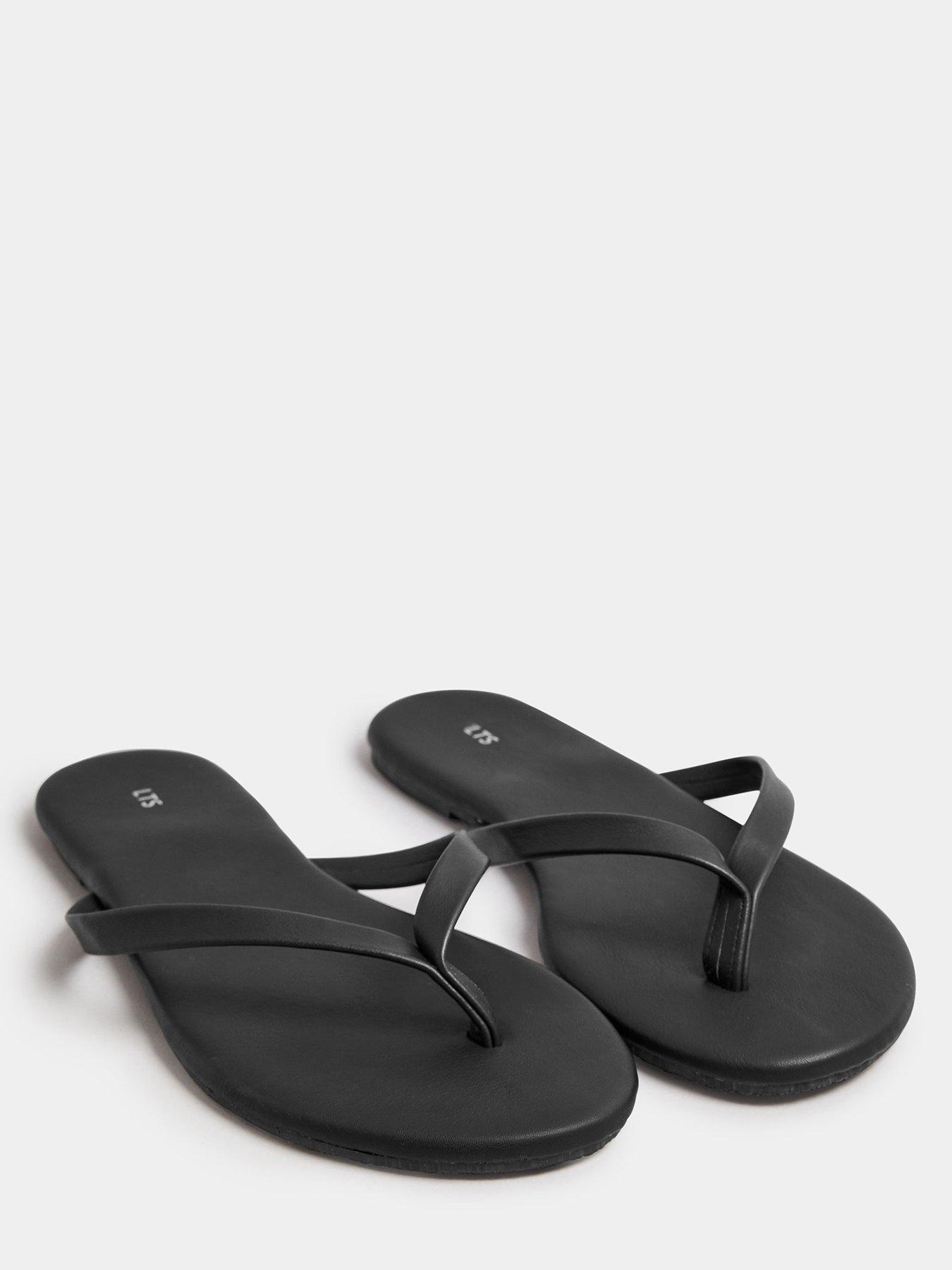 long-tall-sally-toe-thong-simple-flat-sandal-blackstillFront