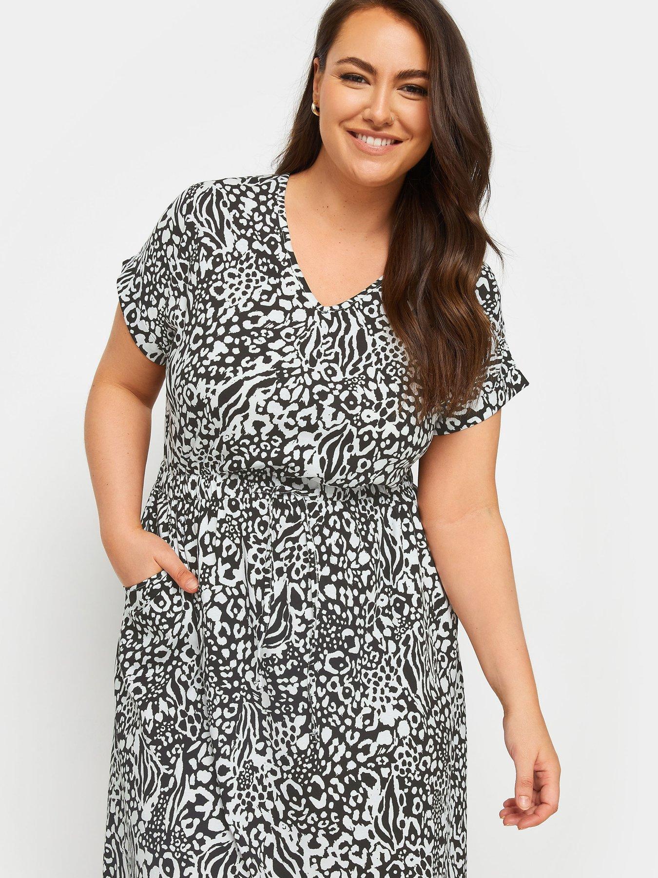 yours-curve-animal-print-t-shirt-dress-blackoutfit