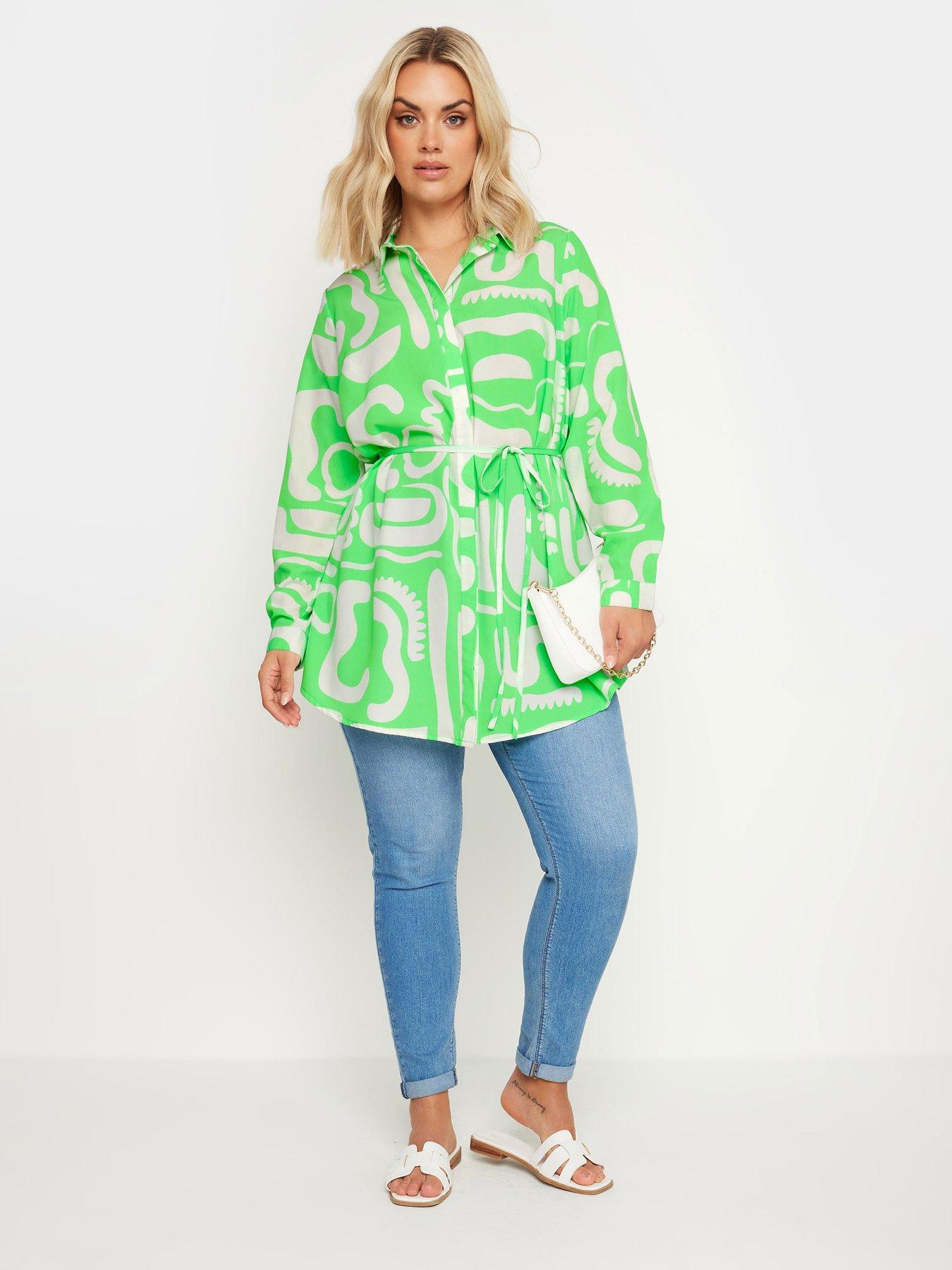 yours-curve-longline-shirt-green-abstractback