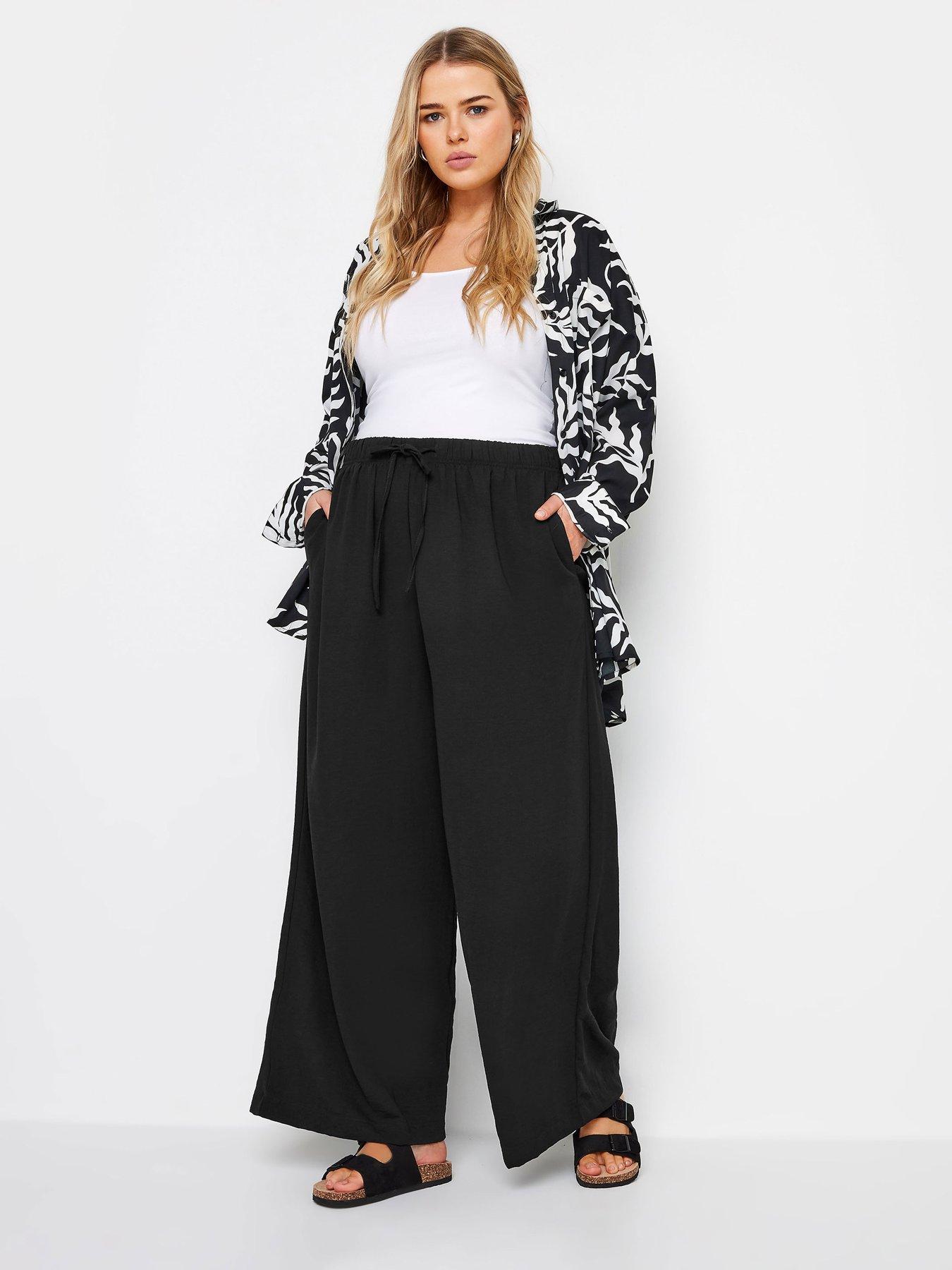 yours-curve-washed-twill-wide-leg-trouser-blackback