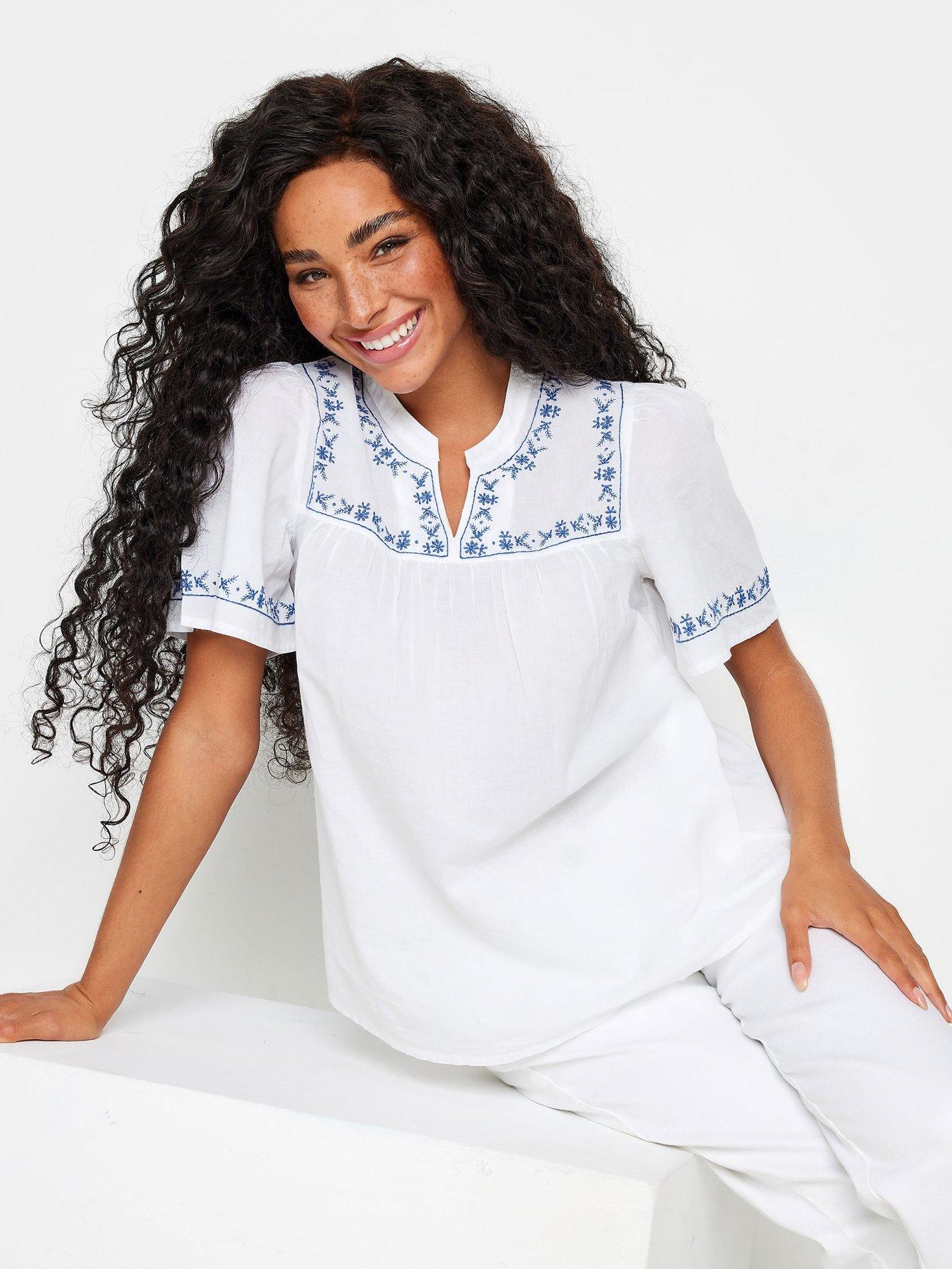 mco-petite-embroidered-dobby-blouse-white