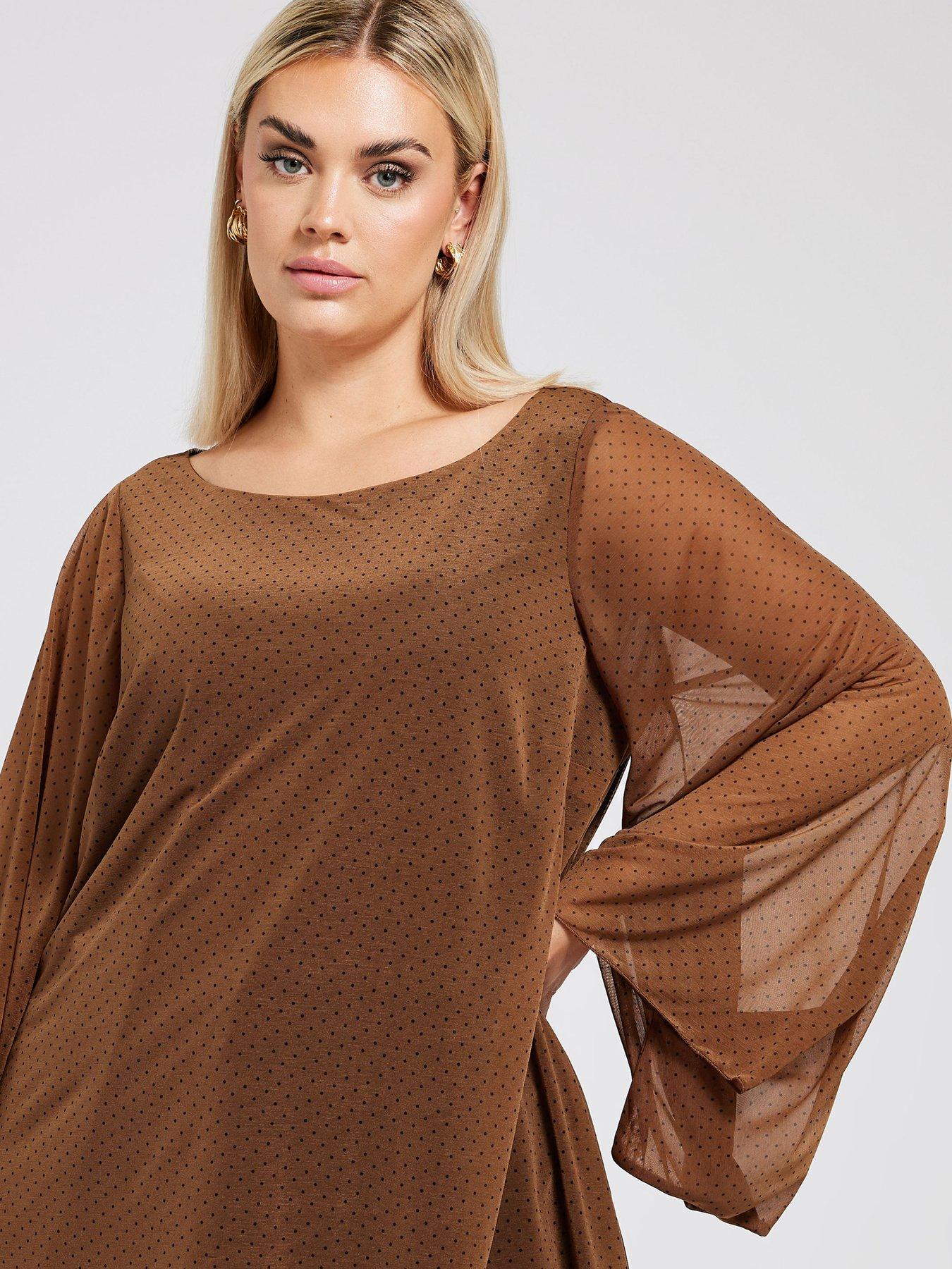 yours-curve-long-sleeve-asymmetric-hem-blouse-brown-spotoutfit