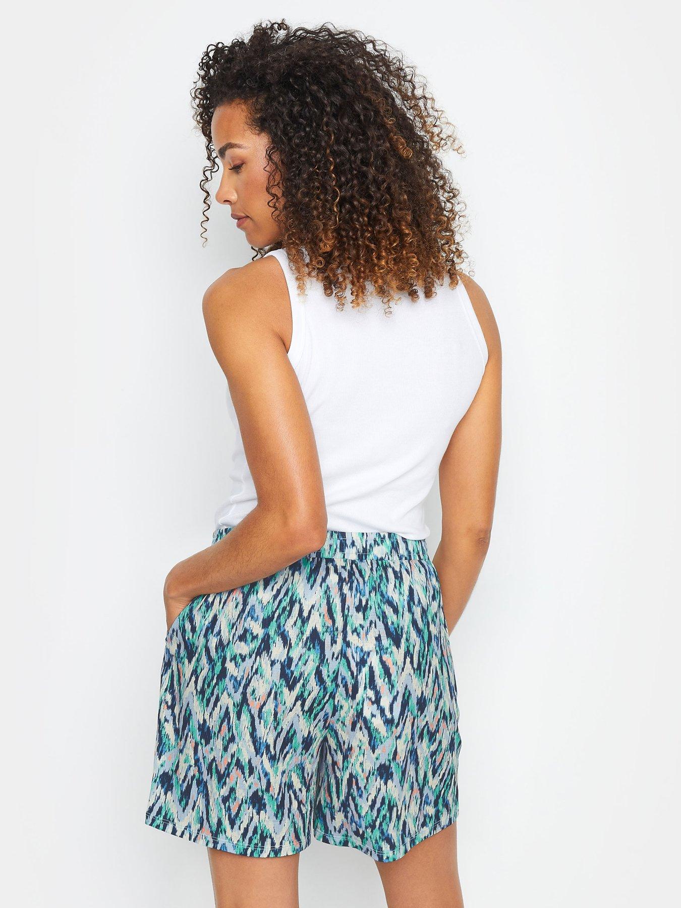 mco-blue-blurry-ikat-drawstring-shortsstillFront