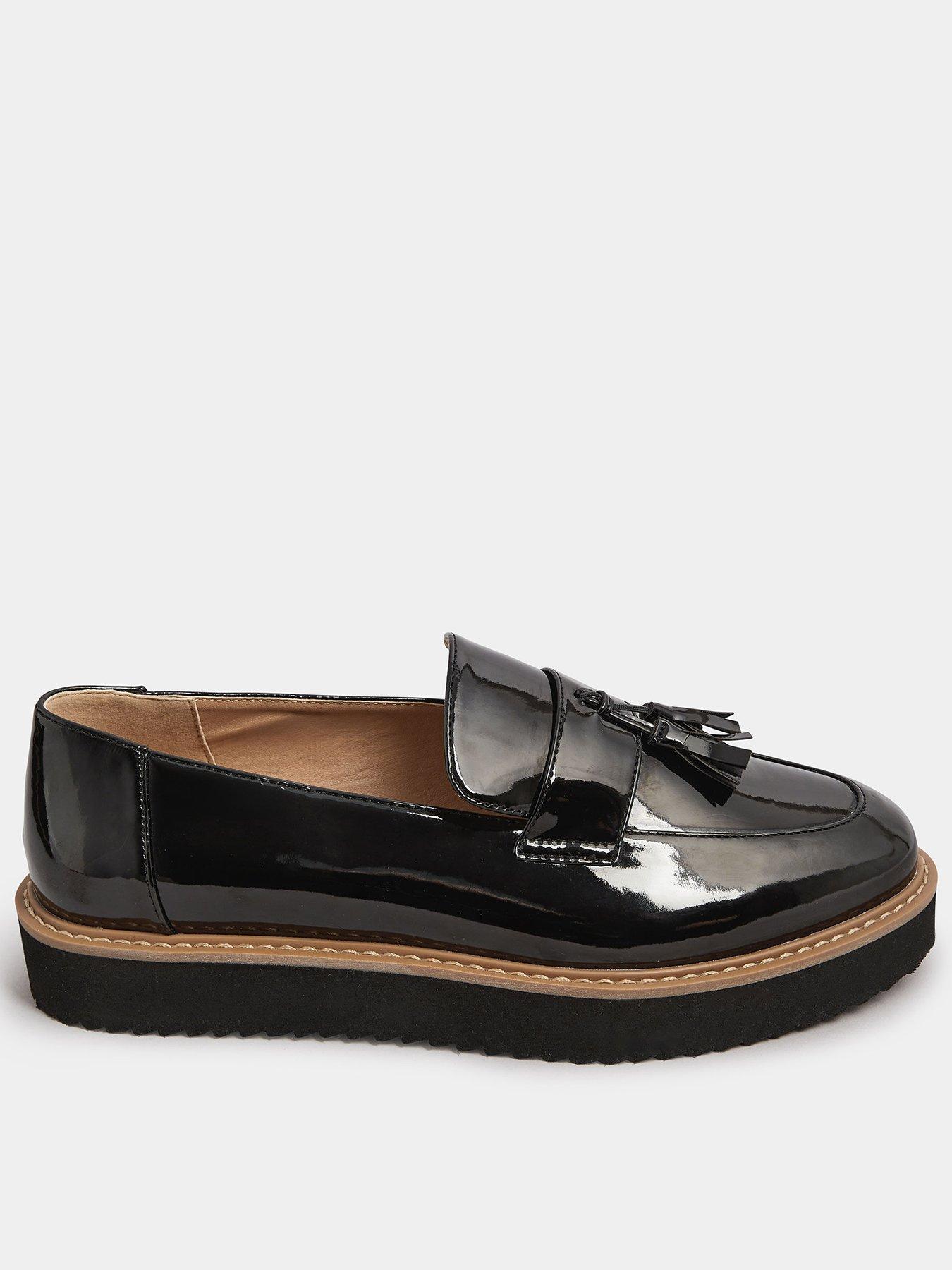 yours-extra-wide-fit-eva-wedge-tassel-loafer-black