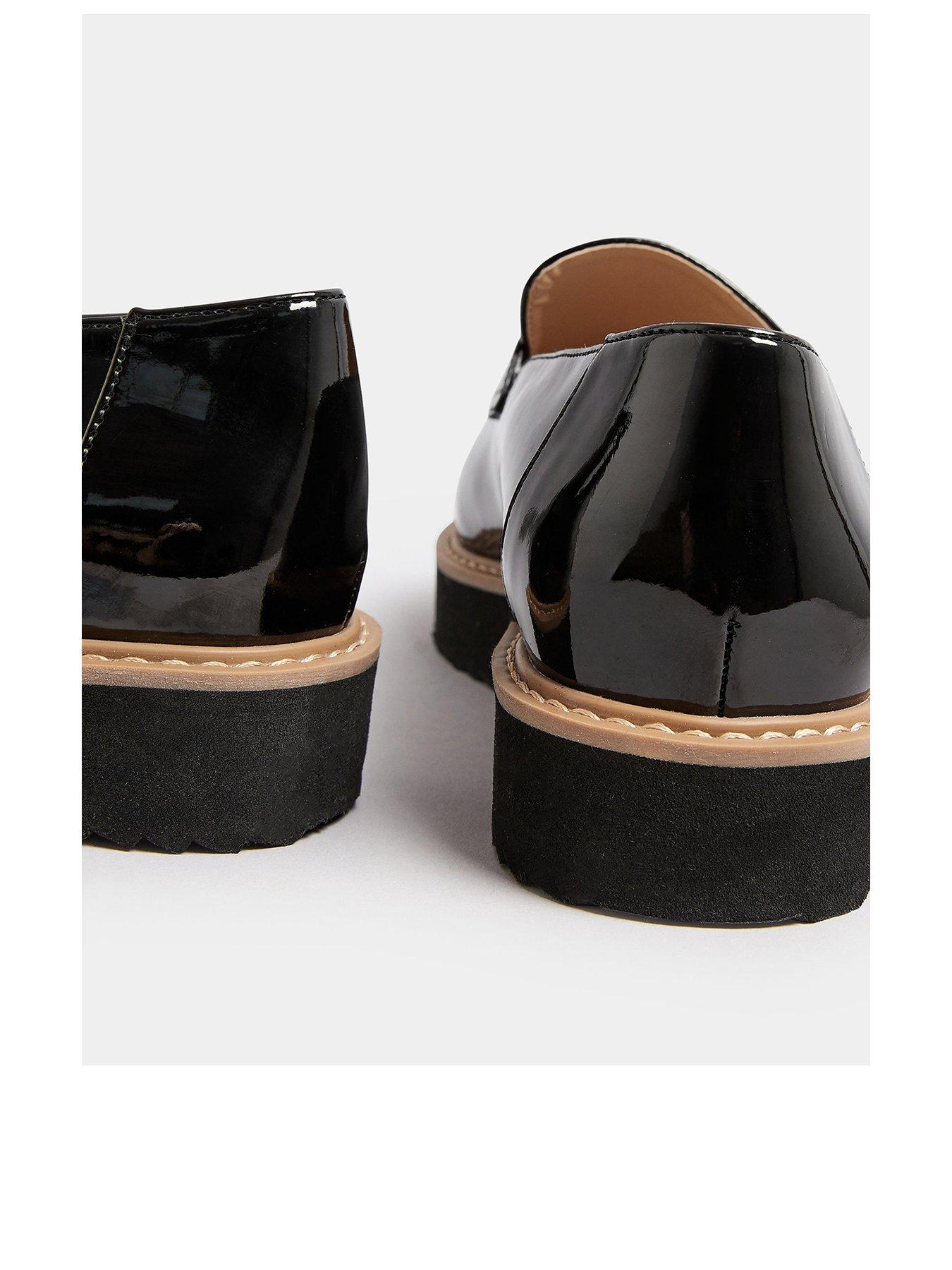 yours-extra-wide-fit-eva-wedge-tassel-loafer-blackback