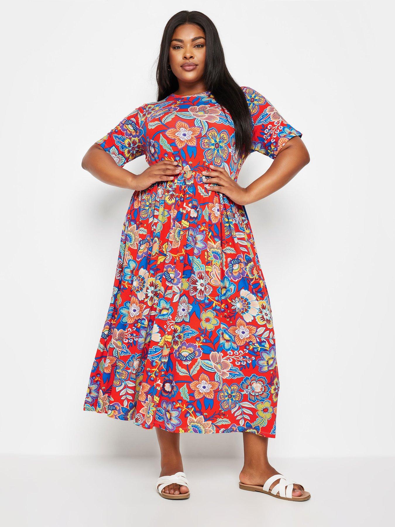 yours-curve-throw-on-smock-block-floral-dress-redback